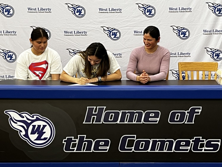 WestLibertyCSD's tweet photo. Congratulations to Silvia Garcia-Vasquez as she signs with William Penn to continue her education with a focus on nursing and to wrestle! #collegesigning #1stWLGirlsWrestlingStateChamp https://t.co/MzMfasztOu