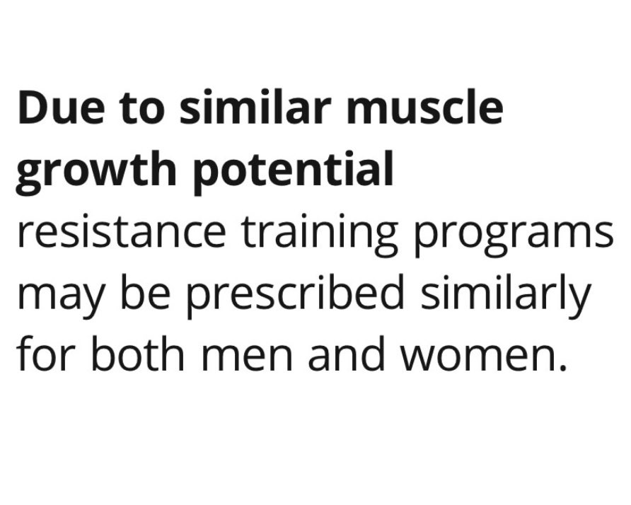 JeffNippard's tweet photo. Since misogyny is mainstream in fitness, I figured I’d share the results of a 2025 systematic review (29 studies) on muscle differences between men and women.

Bottom line: Men and women make the same relative gains in muscle mass from lifting weights.

Yes, men start out with more muscle mass, but with training, women gain the same % of muscle mass as men relative to their baseline. 

This means that both men and women can train similarly and expect similar relative gains.
