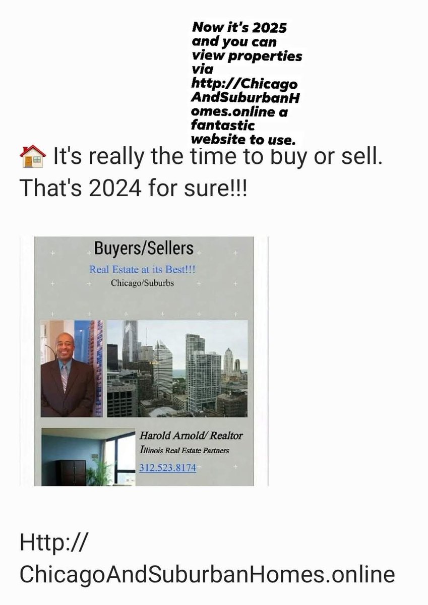 Ladies and Gents....

Feel free to use my fantastic website 
ChicagoAndSuburbanHomes.online 

#realestate #naacp #Chicago #chicagoymca #homewoodil #EarthDay