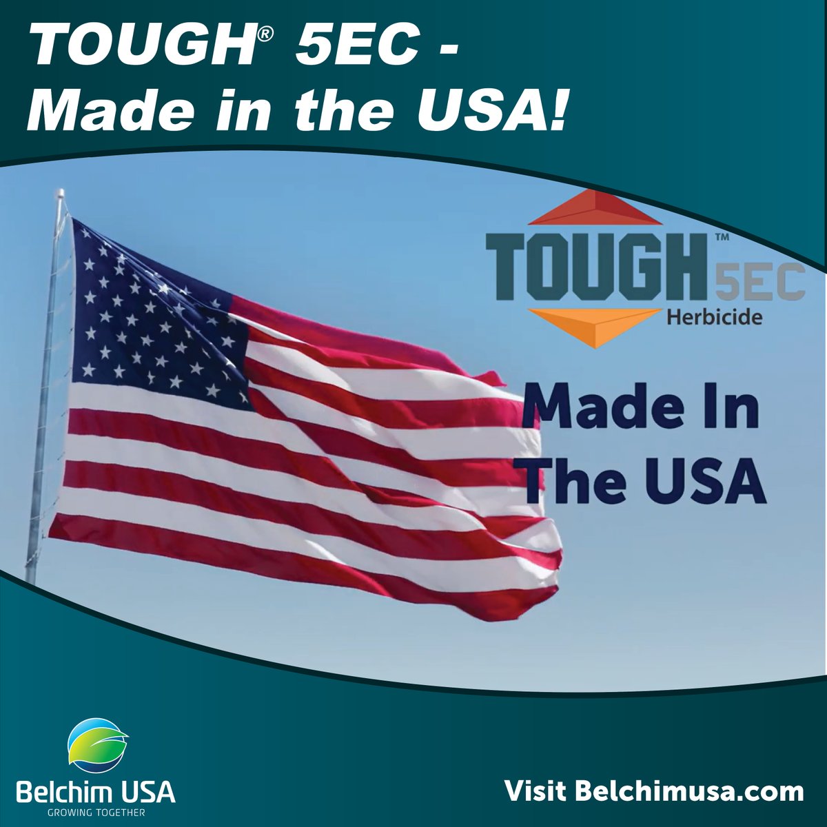 BelchimUSA's tweet photo. Belchim USA, makers of TOUGH 5EC Herbicide, are proud to share that TOUGH 5EC if formulated, and packaged, in the USA! Check out this video (https://t.co/m13chDwqsd), taken at the recent production run at CJB Industries, Inc. in Valdosta, GA. Tom Wood, President and GM of Belchim USA, and Jeffrey L. Carl, Supply Chain and Customer Service Manager were on site to watch.