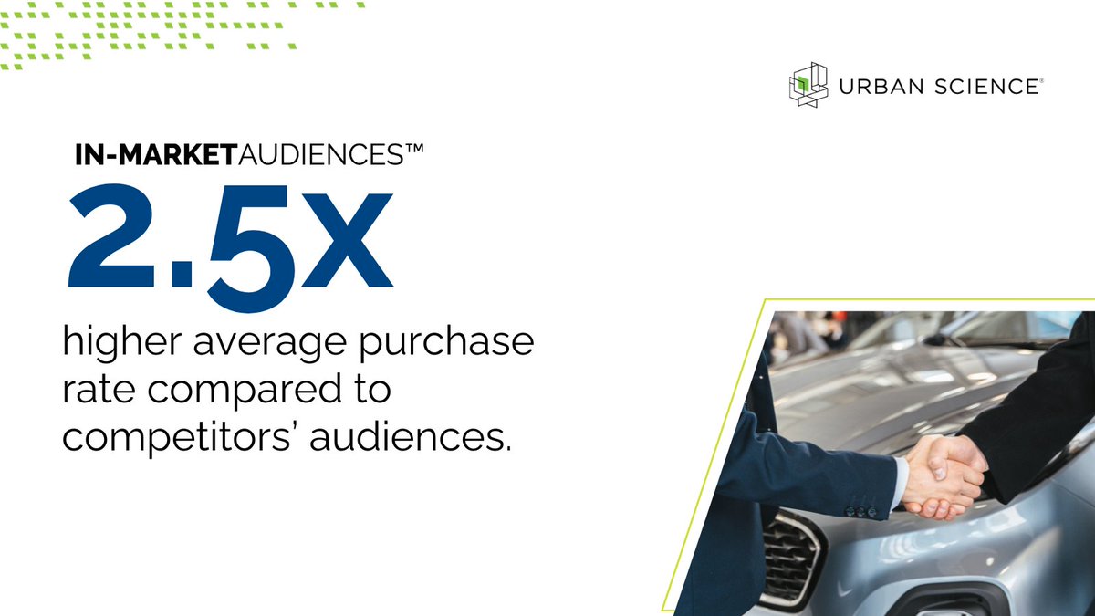 Our In-Market Audiences outperform competitors by reaching the right buyers at the right time!  

Learn how our unrivaled daily industry sales data drives efficiency + ROI across ad campaigns.

Learn more: bit.ly/41pEiLH