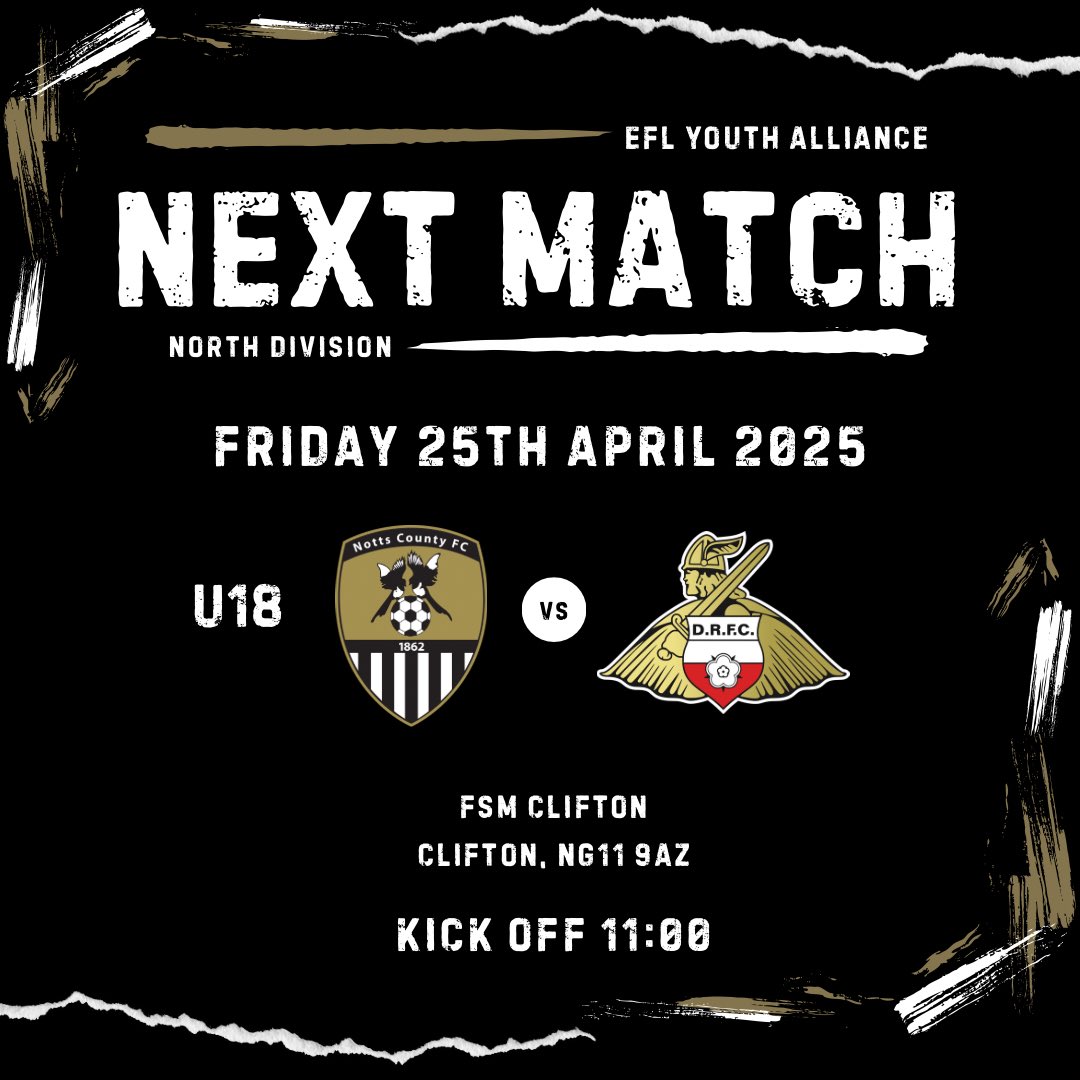 NCFC Academy (@ncfc_academy) on Twitter photo This week’s U18 match against Doncaster Rovers has been moved to Friday, kick off 11am at <a href="/fsmcic/">FSM Football Centres</a> Clifton. This week’s U18 match against Doncaster Rovers has been moved to Friday, kick off 11am at <a href="/fsmcic/">FSM Football Centres</a> Clifton.