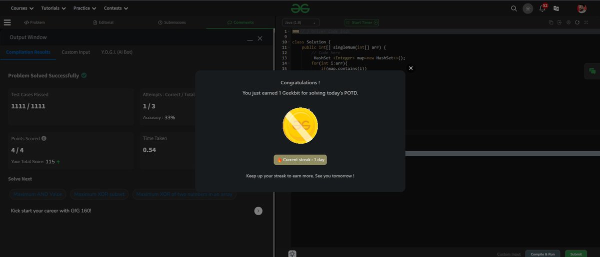 selfxiron41001's tweet image. college wale poori energy khaa jate, aise life k liye vaccine lgwya tha mai😔

Day-idk of Coding Daily 🔥
 9 to 5 college✅
-Done gfg POTD
solved 2 dsa question
-Merge Overlapping Subintervals
-Merge twosorted arrays without extra space
#code #dailycode #dsa  #letsconnect 
#GFG