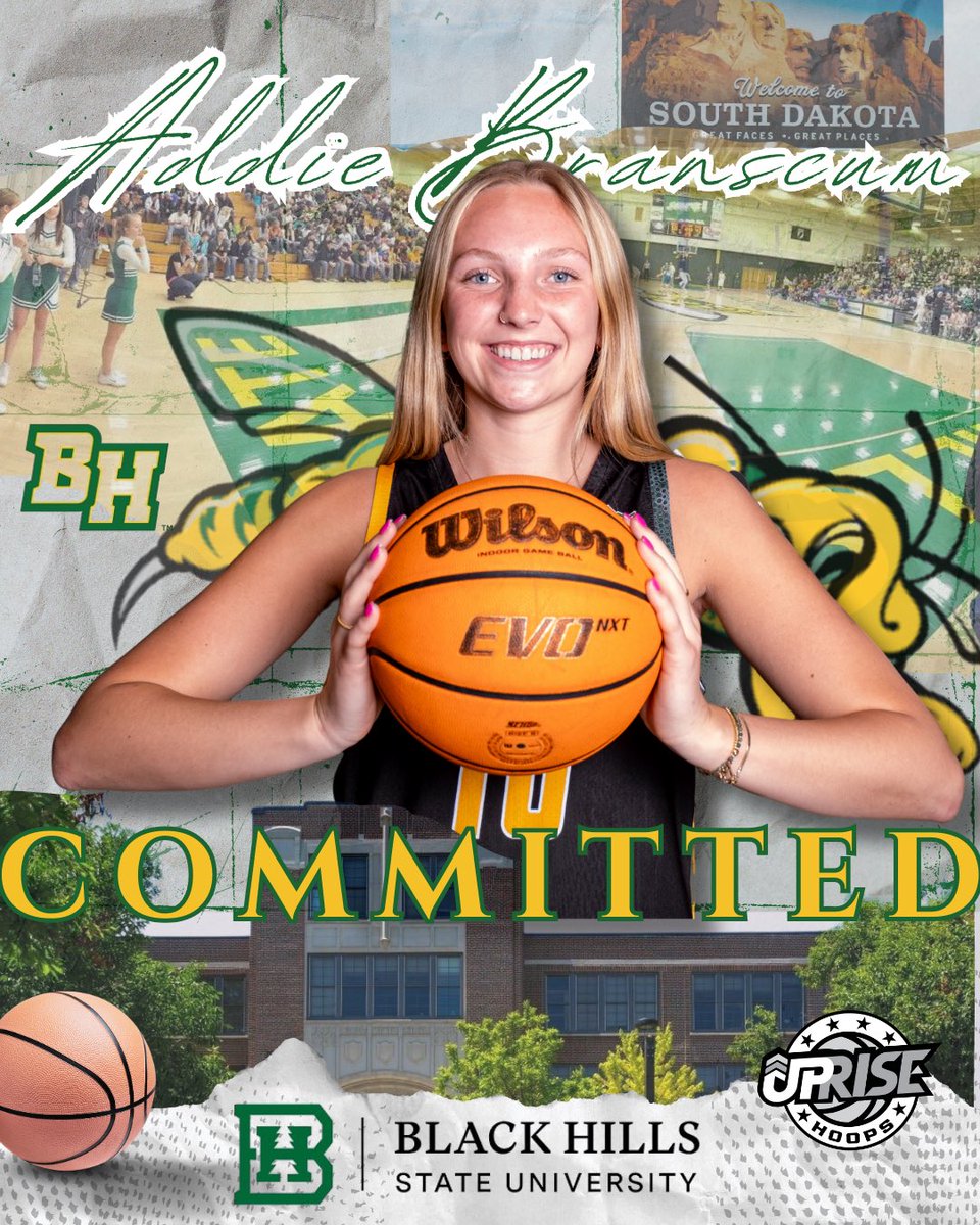 I’m excited to announce my commitment to continue my academic and athletic journey at Black Hills State University! 🏀💛🖤  

Let’s get to work! #BHSU #JacketNation