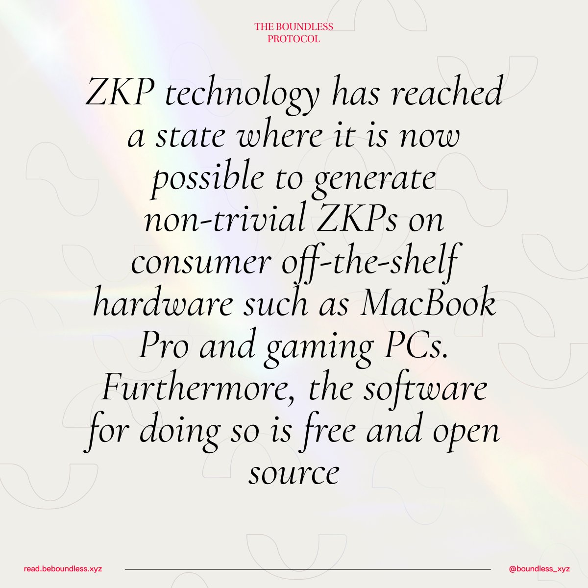 ZKPs can now be generated on off-the-shelf hardware👀

Welcome to the trust markets. 

I have read the <a href="/boundless_xyz/">Boundless</a> white paper.
Here is proof: