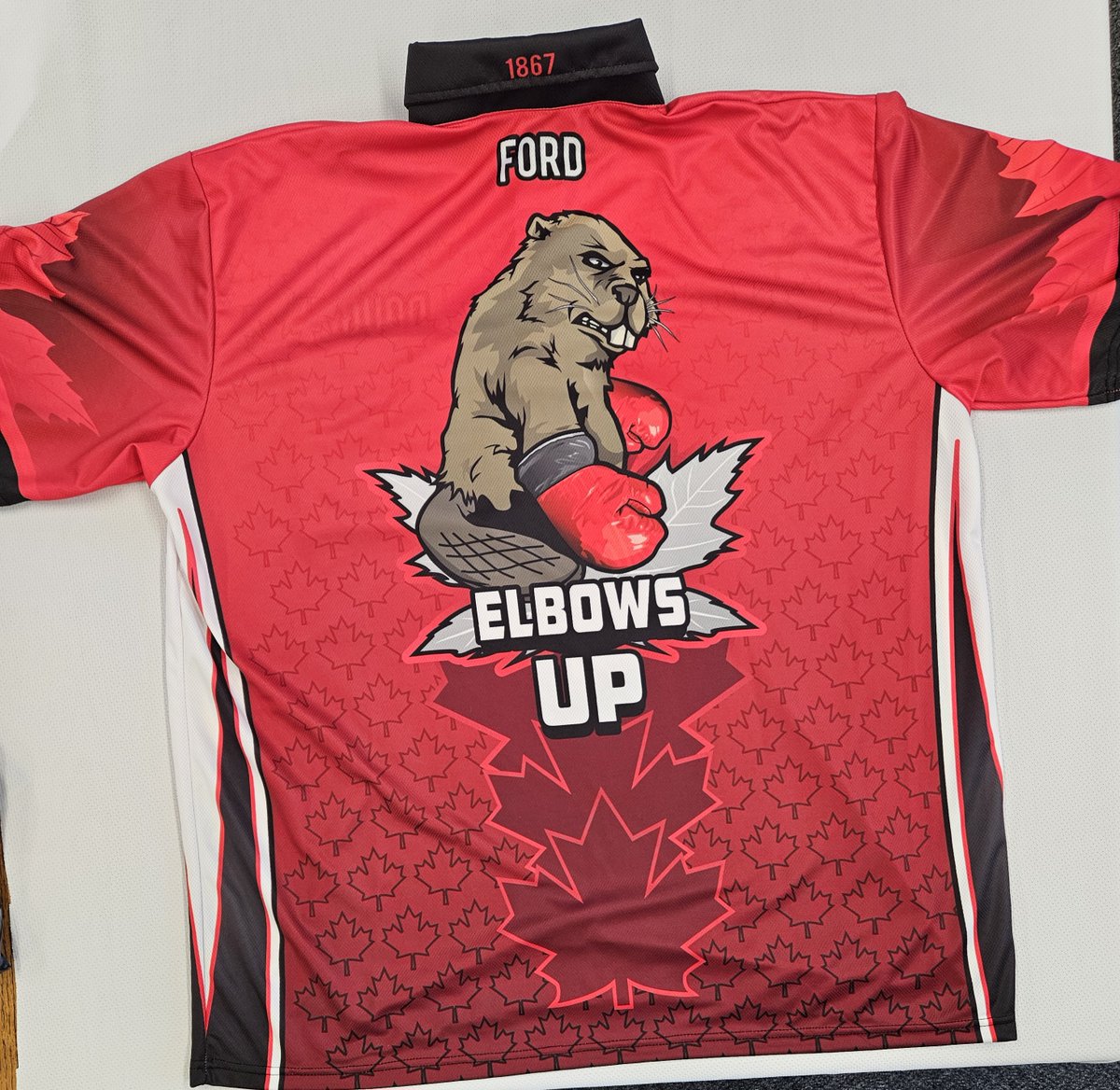 Projoy85's tweet image. A friendly Canadian remember that Canada is "NOT FOR SALE".  We are sending this hockey jersey and polo shirt to Premier Doug Ford and we hope that he will wear them proudly. Keep championing for our province and the businesses who reside here and remember to keep your ELBOWS UP!