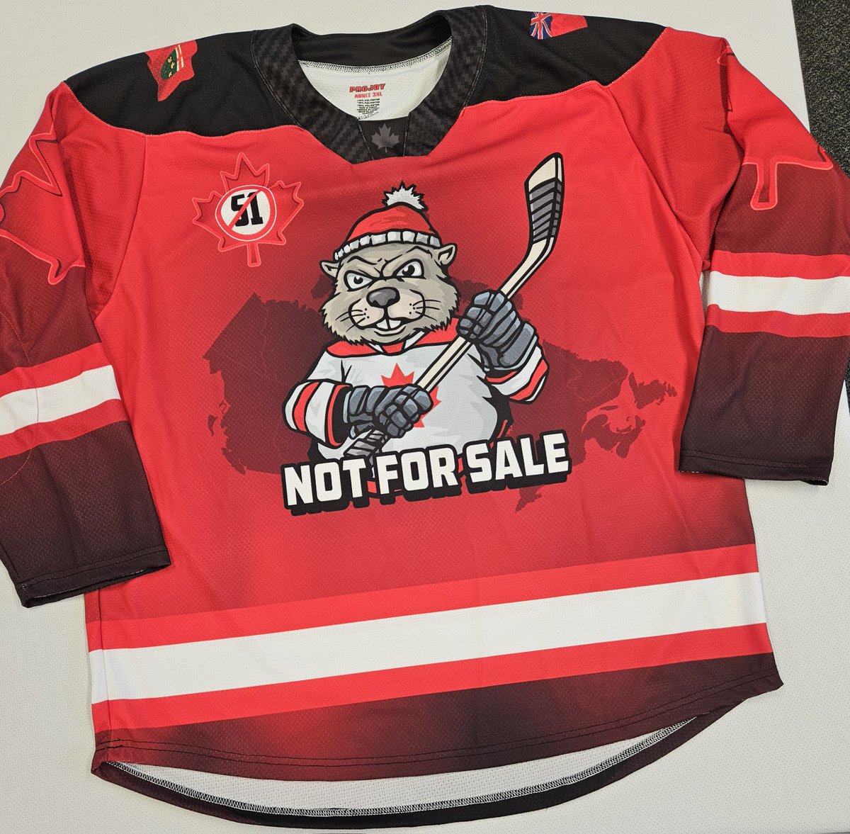Projoy85's tweet image. A friendly Canadian remember that Canada is "NOT FOR SALE".  We are sending this hockey jersey and polo shirt to Premier Doug Ford and we hope that he will wear them proudly. Keep championing for our province and the businesses who reside here and remember to keep your ELBOWS UP!