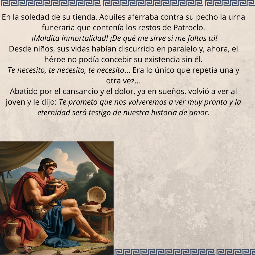 jpelegrina11's tweet photo. #Microrelat per celebrar #SantJordi2025
#Aquilles #Patrocle #Aquiles #Patroclo #AquillesiPatrocle #AquilesyPatroclo https://t.co/AVHEe5rLrY