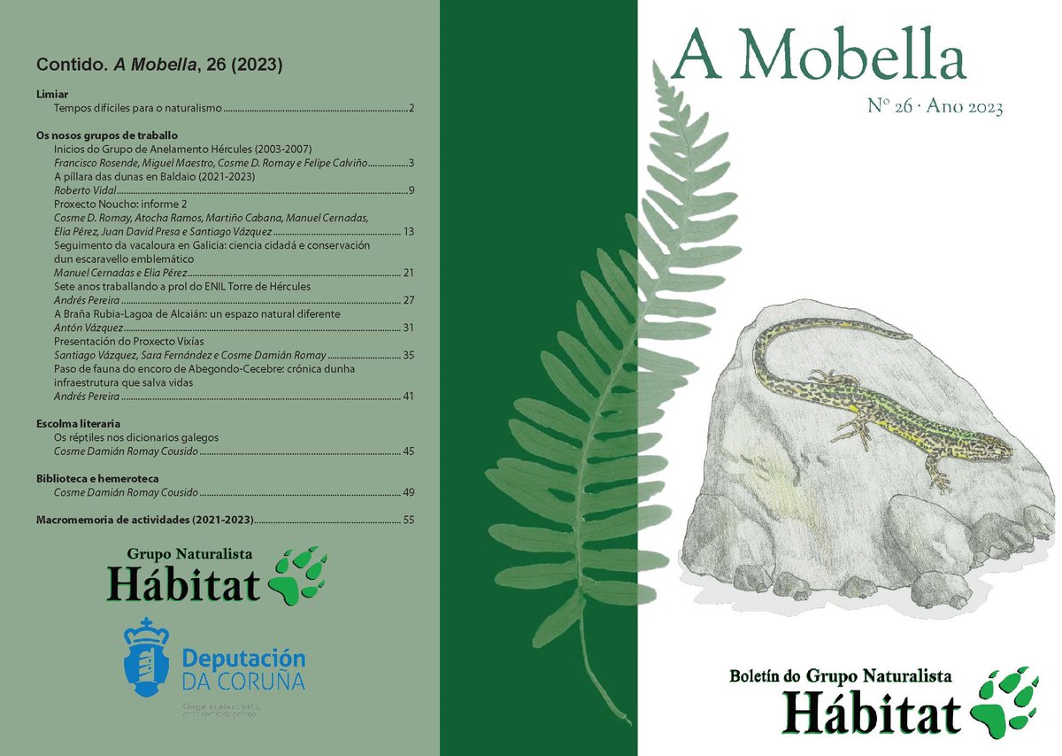 gn_habitat's tweet image. Hoxe, 23 de abril, Día Mundial do Libro, comprácenos compartir convosco a publicación de dous novos volumes do noso boletín A Mobella, que con tanto esforzo levamos a cabo dende Hábitat.
Poderedes descargar os volumes na seguinte ligazón á nosa web ➡ gnhabitat.org/mobella/