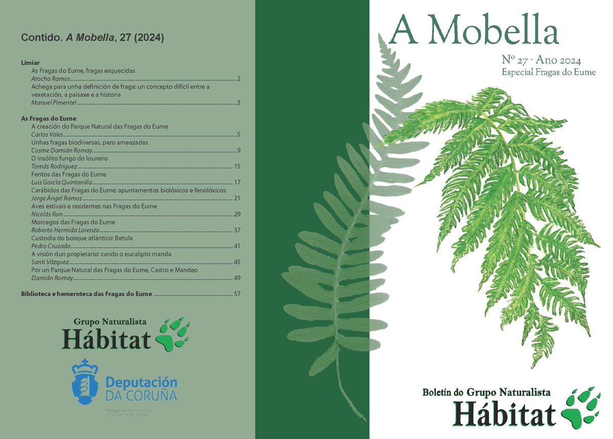 gn_habitat's tweet image. Hoxe, 23 de abril, Día Mundial do Libro, comprácenos compartir convosco a publicación de dous novos volumes do noso boletín A Mobella, que con tanto esforzo levamos a cabo dende Hábitat.
Poderedes descargar os volumes na seguinte ligazón á nosa web ➡ gnhabitat.org/mobella/