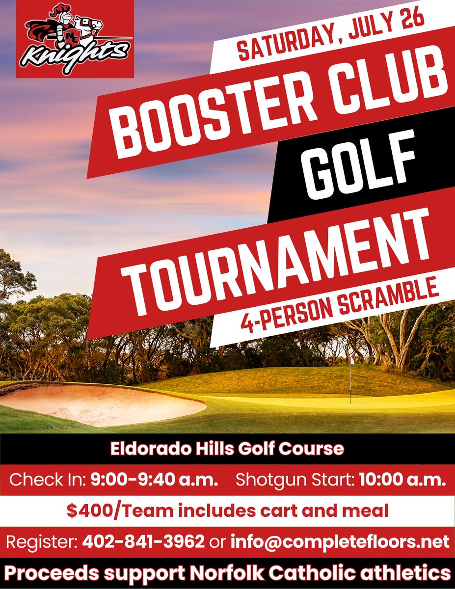 Norfolk Catholic School (@norfolkcatholic) on Twitter photo Support the Athletic Booster Club at this year's โณ tournament, conveniently scheduled for the day following the <a href="/NC_Alumni/">Norfolk Catholic Alumni</a> Reunion in late July!
#nebpreps Support the Athletic Booster Club at this year's โณ tournament, conveniently scheduled for the day following the <a href="/NC_Alumni/">Norfolk Catholic Alumni</a> Reunion in late July!
#nebpreps