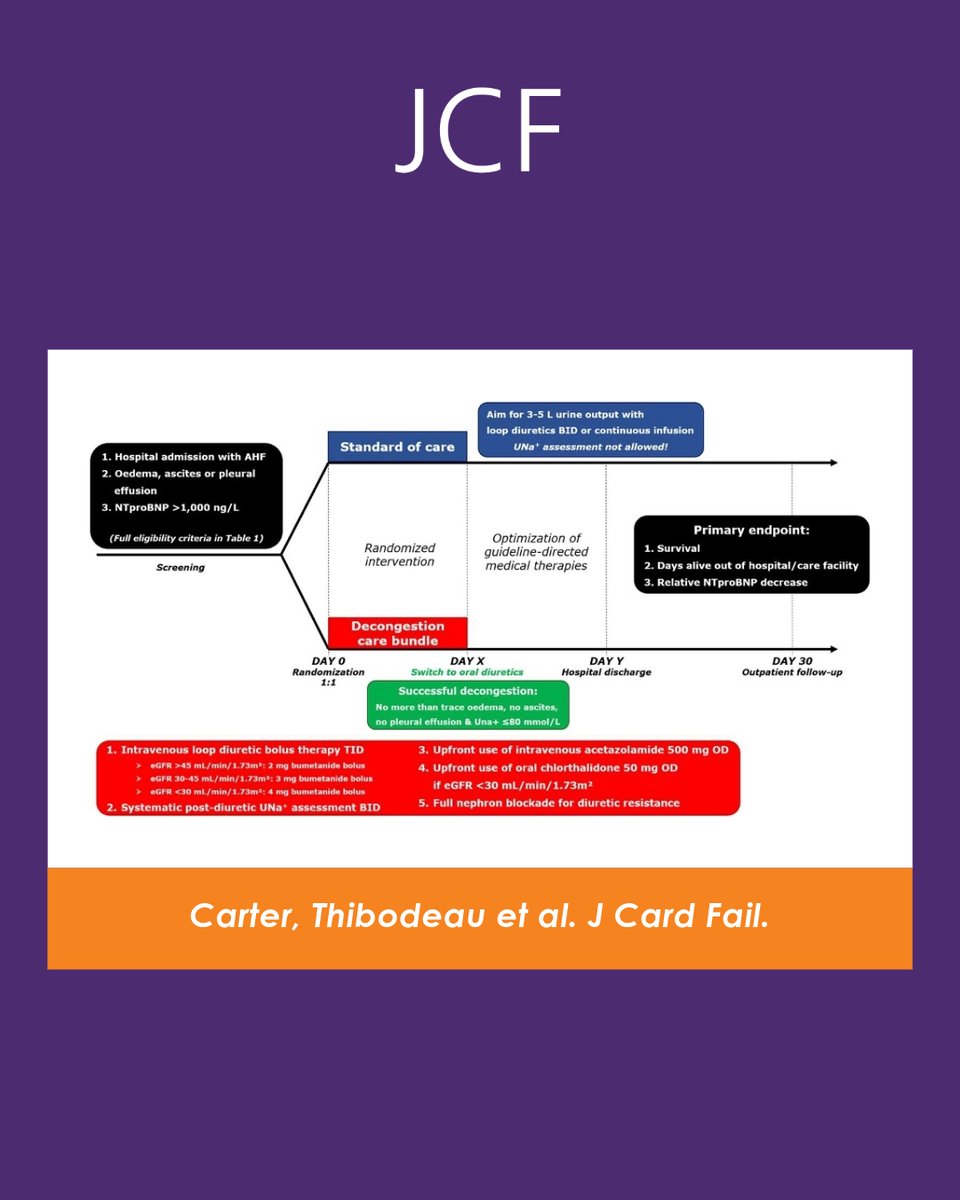 New science 🚨!   

Learn about the rationale &amp; design of the DECONGEST study which aims to evaluate whether early-combination diuretic Rx guided by serial UNa+ assessments in acute HF facilitates safe and effective decongestion. 

🔗 bit.ly/3E7cgvH