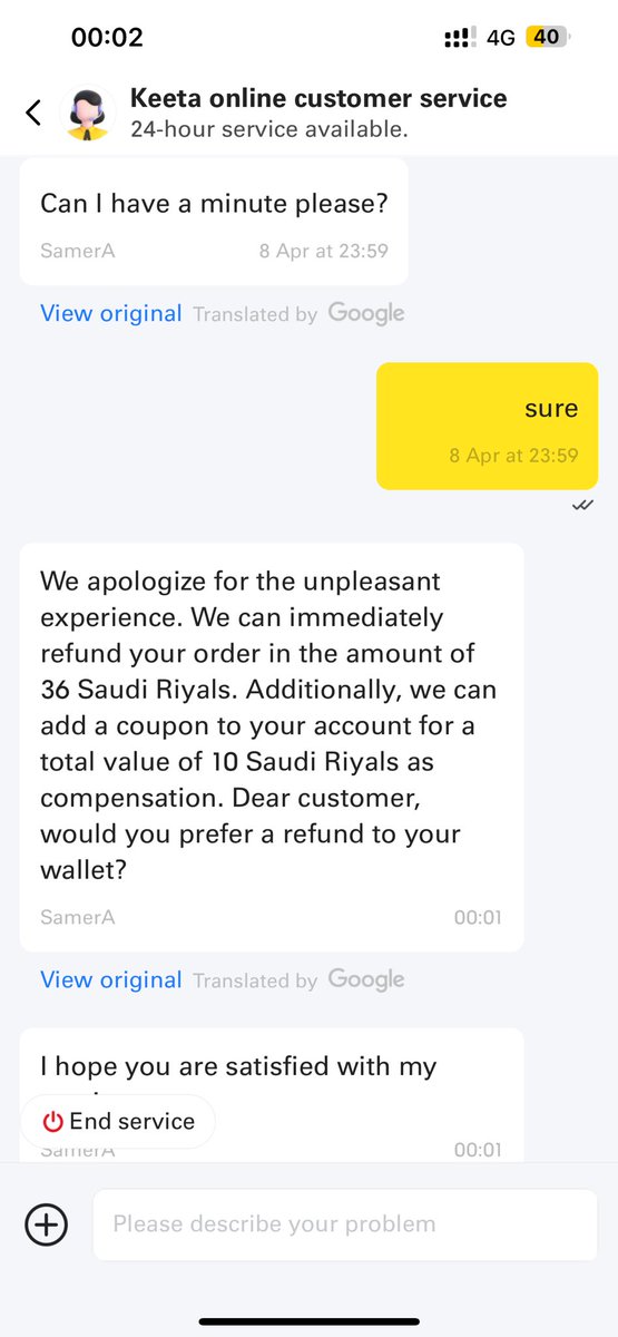 FAMFelimban's tweet photo. @SA1_75 @Keetaglobal_ksa حلوها ولا ؟ المفترض عندي مبلغ استرجاع للبطاقة وتعويض ع الحساب ولا وحدة منهم اتنفذت كلمت خدمة العملاء اتابع يقلي طلبك ذا قديم ما نقدر نعملك فيه شي https://t.co/zczji0VMtP