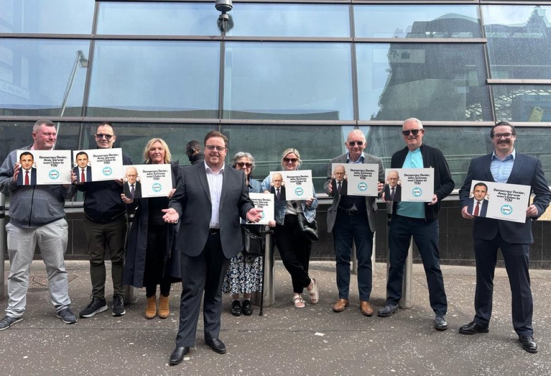 ReformDaily_'s tweet image. 🛑 “They’re petrified of the threat Reform poses to their cushy gig in Holyrood,” says Cllr Thomas Kerr

“Swinney’s used taxpayers’ cash &amp;amp; disgraced his office with a political stunt &amp;amp; trying to silence you”

The establishment’s scared - for good reason

#ReformUK #Holyrood