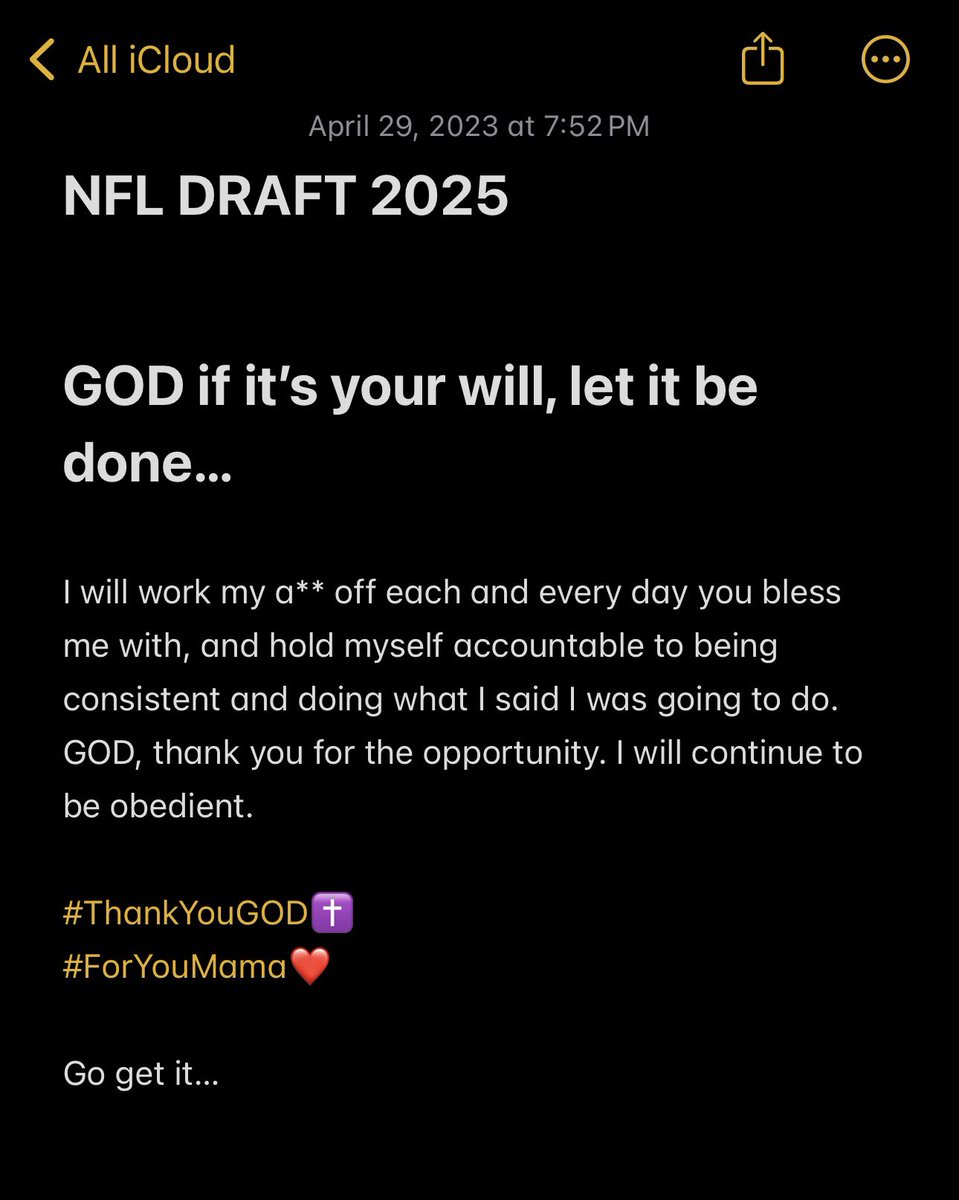 Typed this note freshman year.

Now it’s a day away… Jesus this is for your glory and if I ever have any fleshly motive, realign my heart ✝️