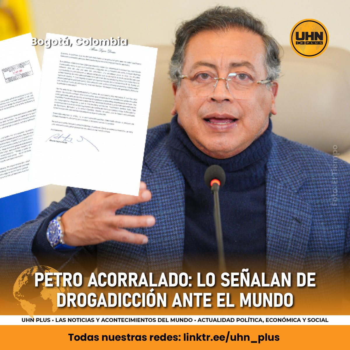 UHN_Plus's tweet image. 🇨🇴 | ATENCIÓN — Tras el sonado choque con la administración Trump, Gustavo Petro, presidente de Colombia, vuelve a los titulares globales, esta vez señalado como drogadicto por su exministro de Relaciones Exteriores.

Las reacciones no se han hecho esperar: la senadora María…