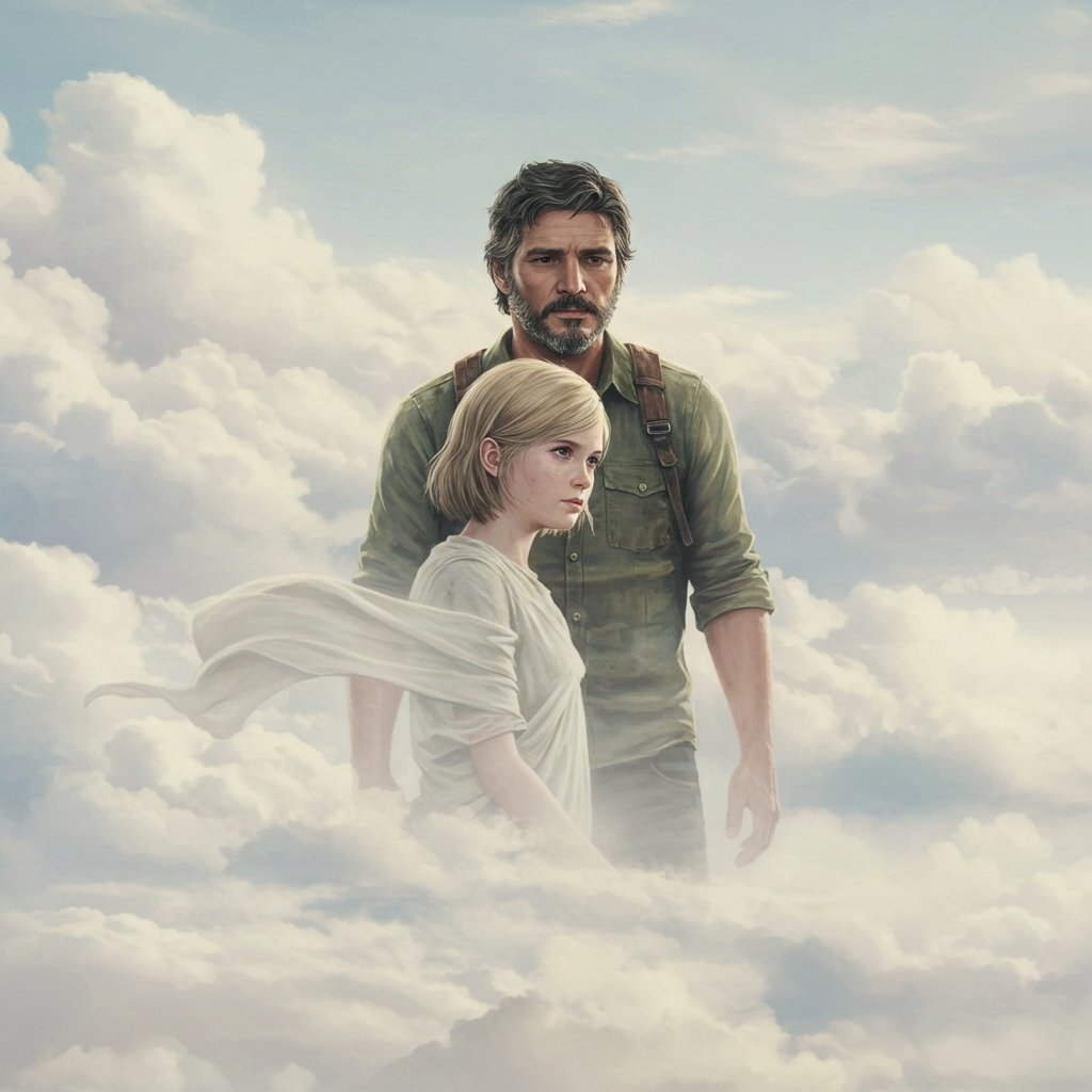Joel se reencuentra con su verdadera hija, Sarah. #TheLastOfUs 😭💔 imagen generada con la IA gemini