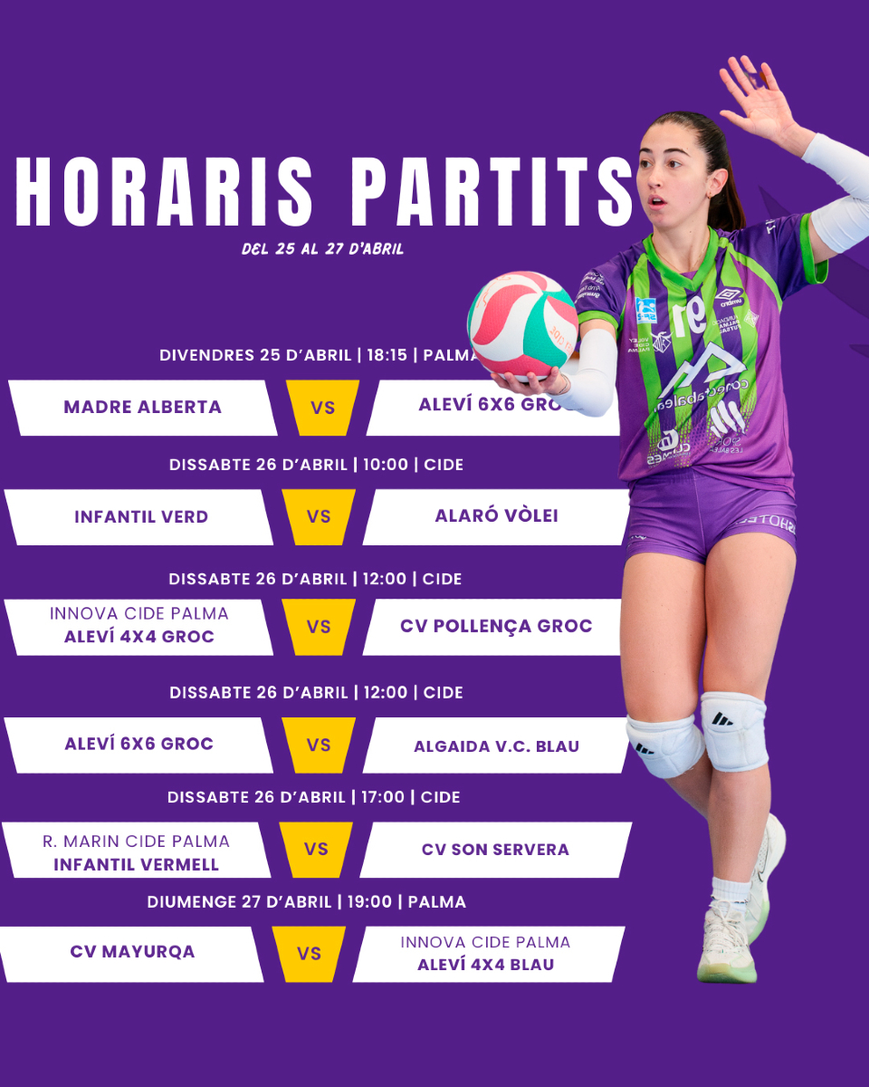 Horaris d'aquest cap de setmana!