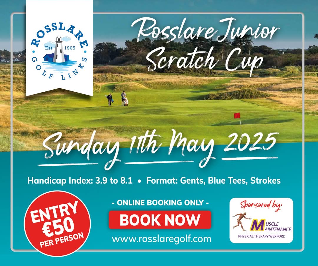 Don’t Miss Out – Book Your Spot Today!

The Rosslare Junior Scratch Cup is fast approaching!

Proudly sponsored by Muscle Maintenance – Physical Therapy Wexford.

Spots are filling fast – secure your place now ⏬

visitors.brsgolf.com/rosslare?fbcli…