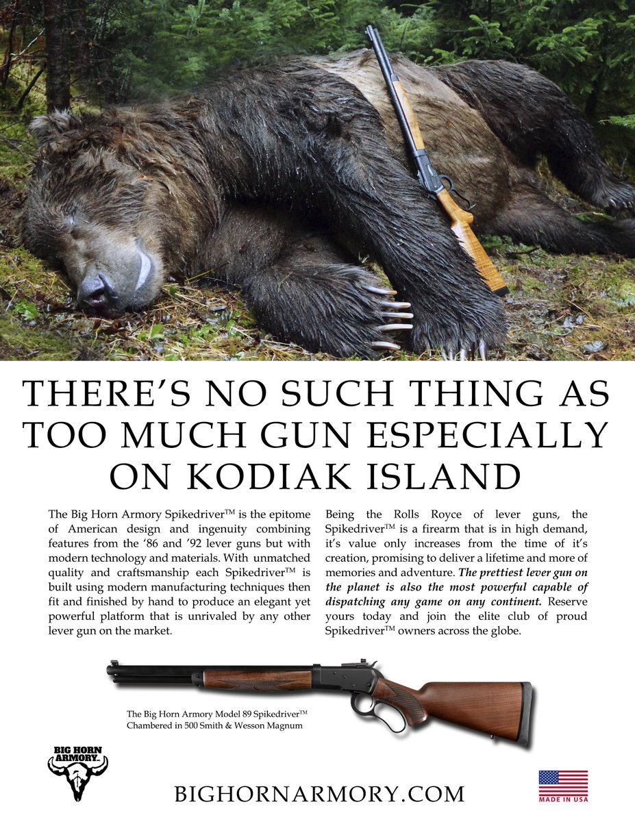 BigHornArmory's tweet photo. When the stakes are high, the right lever action makes all the difference. 💪🐻
#Spikedriver #LeverGunPower #BigHornArmory https://t.co/fmdxqVk4jQ