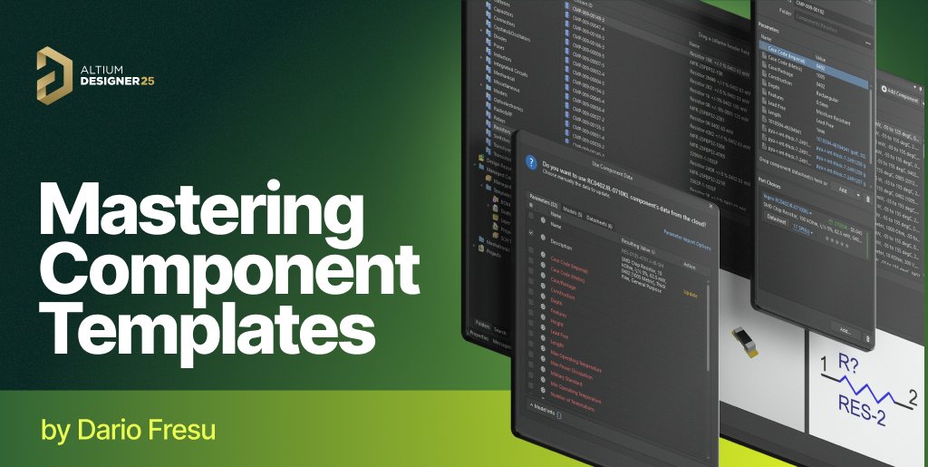 altium's tweet image. Tired of inconsistent component libraries?

Master Component Templates in Altium Designer 25 Pro and enjoy: 
✅ Standard naming 
✅ Reduced errors 
✅ Smoother teamwork

Explore how to design faster and smarter: bit.ly/42oYj5H 

#AltiumDesigner #PCBDesign #EDAtools