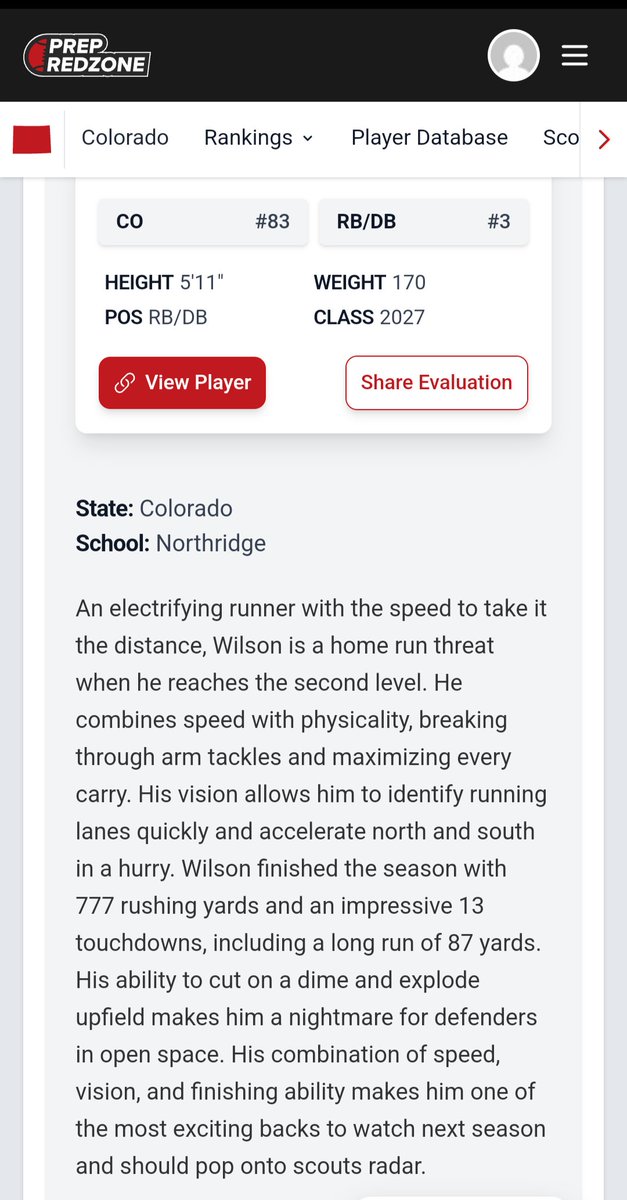 Thank you <a href="/Milehighredzone/">Milehighredzone</a> for the Big Love ❤️🏈<a href="/PrepRedzoneCO/">Prep Redzone Colorado</a> <a href="/CoachLanceo/">Coach Lance</a> <a href="/Abel92619241/">Lance Wegman</a> <a href="/247Sports/">247Sports</a> <a href="/247recruiting/">247Sports Recruiting</a> <a href="/royaltyso2020/">JW Rolay Security</a> <a href="/LANCEOSRN/">LANCEO'S RECRUITING NETWORK</a>