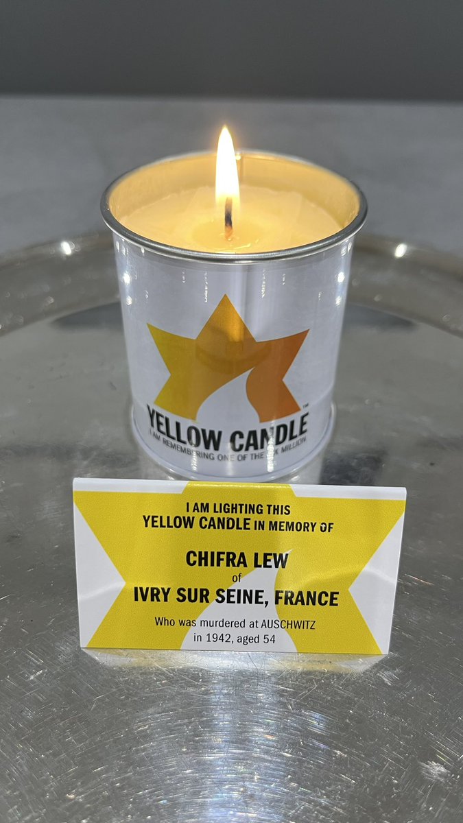 d*b (@dalkeygal) on Twitter photo We light this yellow candle in memory of Chifra Lew who was murdered at Auschwitz aged 54 and all the victims of the Holocaust. May their memory be a blessing🕯️✡️💛 #yellowcandleuk #yellowcandle <a href="/YellowCandleUK/">Yellow Candle</a> We light this yellow candle in memory of Chifra Lew who was murdered at Auschwitz aged 54 and all the victims of the Holocaust. May their memory be a blessing🕯️✡️💛 #yellowcandleuk #yellowcandle <a href="/YellowCandleUK/">Yellow Candle</a>