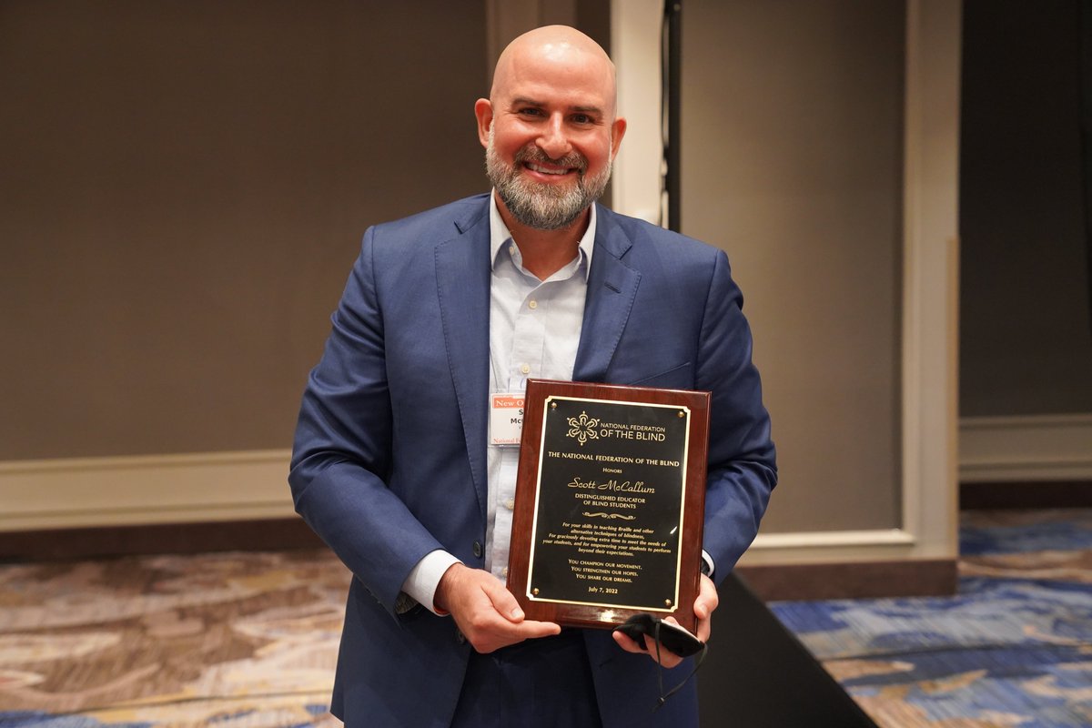 NFB_voice's tweet photo. The Distinguished Educator of Blind Students Award recognizes an outstanding teacher of blind students. Please help us acknowledge dedicated teachers who provide quality education and meaningful experiences for their blind students.    

Apply by May 1: https://t.co/NXGLQr9fFc https://t.co/6gkGwAZ9Jy