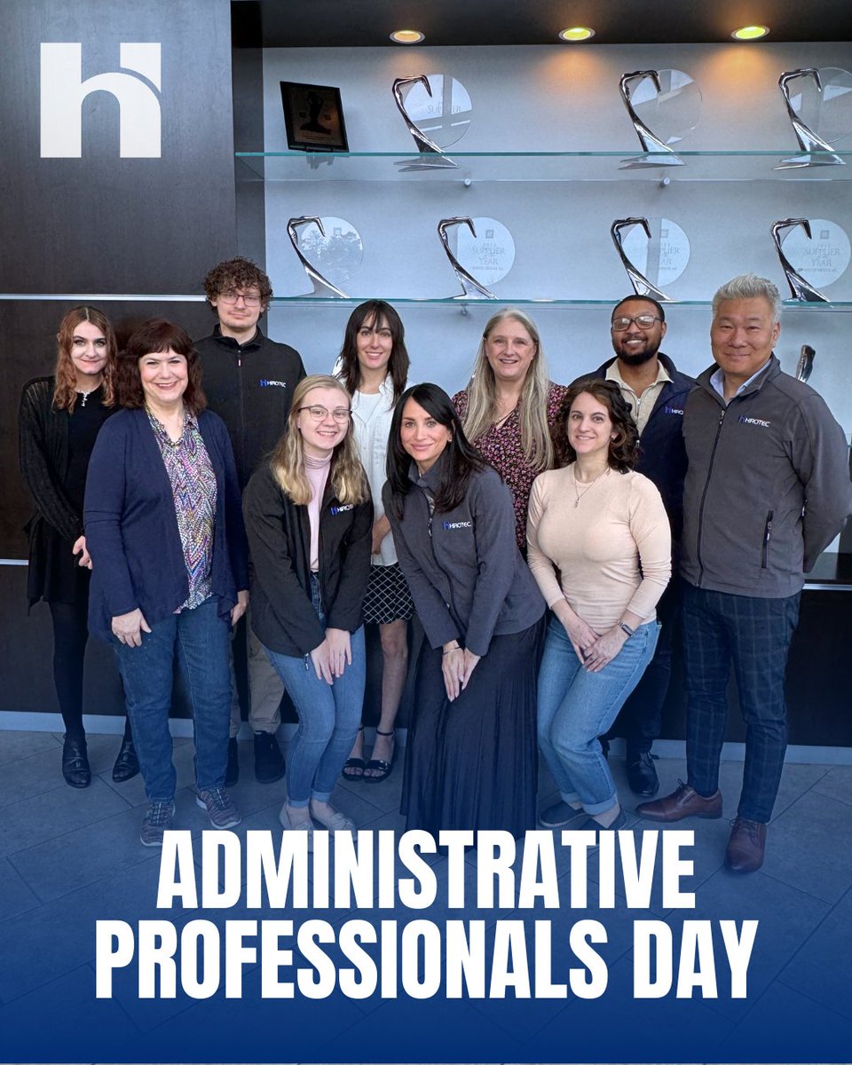 🌟Happy Administrative Professionals Day!

We had such a great time showing our appreciation for our team members today. Their hard work and dedication mean the world to us. We’re so lucky to have these amazing people on our team! #HIROTECAmerica #BEaHIRO