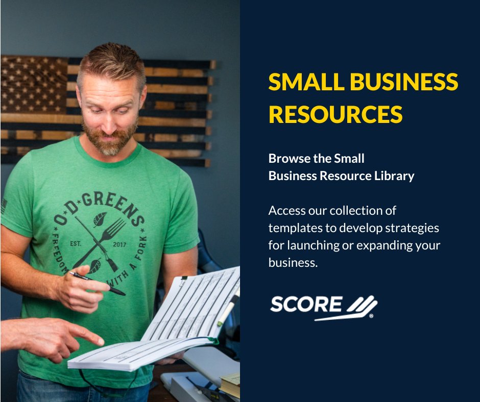 Are you a small business owner?

This SCORE resource library is your destination for free business templates, e-guides, checklists, blogs, infographics, videos, tools and other resources to help you start and grow your small business.

Check it out: score.org/templates-reso…