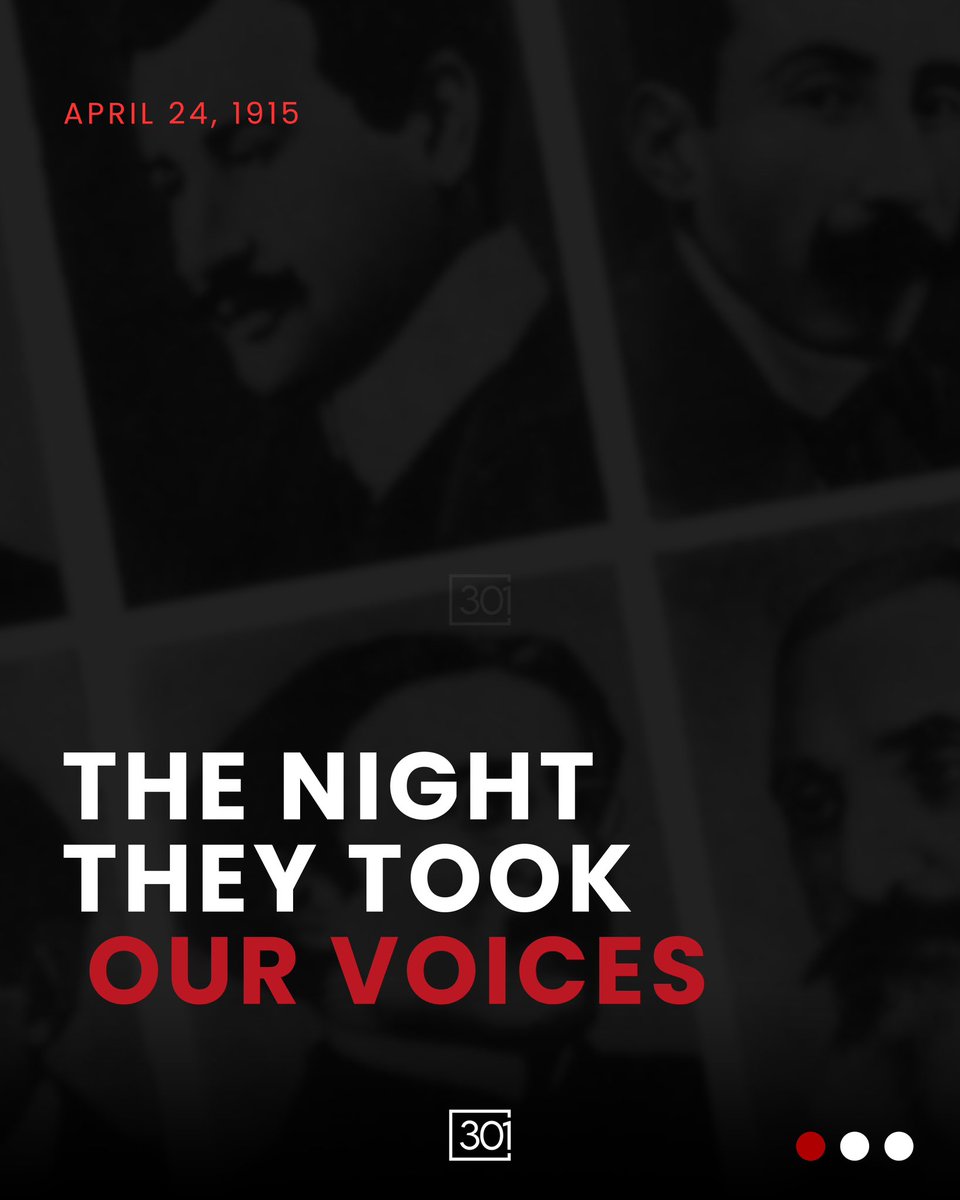 301arm's tweet image. On April 24, 1915, Ottoman authorities arrested and deported hundreds of Armenian intellectuals, artists, and community leaders from Constantinople—marking the beginning of the Armenian Genocide. This calculated strike aimed to eliminate Armenian leadership and silence a people.…