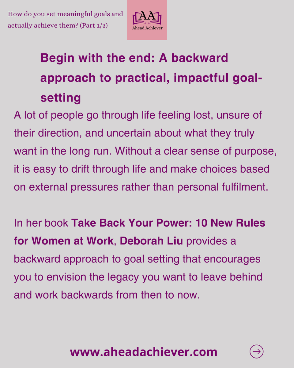 AheadAchiever's tweet photo. How do you set meaningful goals and actually achieve them? – Part 1/3
Learn more in our latest blog https://t.co/TTf8D5qalS
#AheadAchiever #books #TakeBackYourPower #DeepWork #UK #GoalSetting #StudySkills #productivity #ProfessionalDevelopment #TimeManagement #SelfDiscipline https://t.co/aX7NEx2bJo