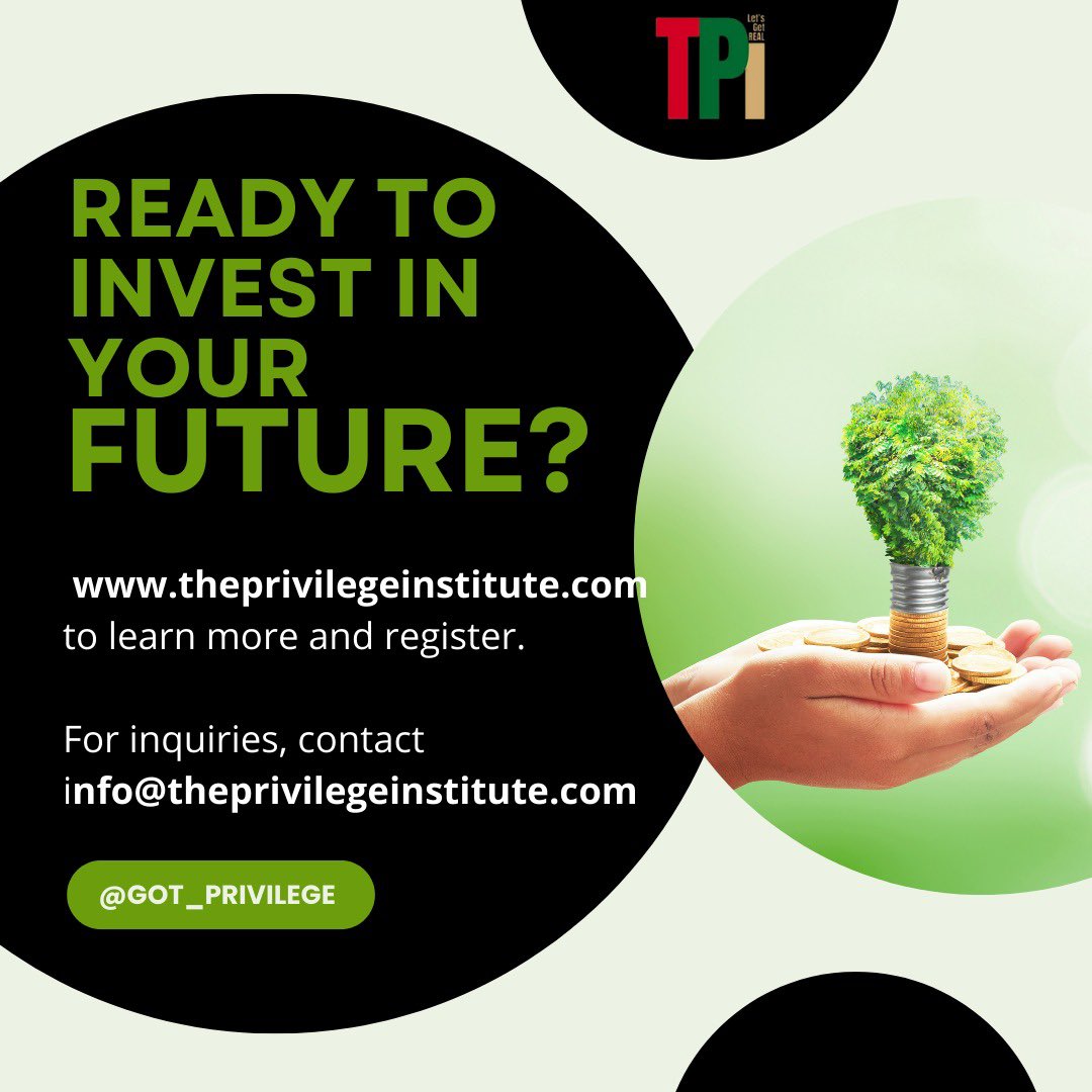 STEAMVE$TMENTS is a 2½-day seminar for teens (grades 9–12) to explore financial literacy and high-paying STEAM careers. Build wealth, make smart money moves, and invest in your future.

👉 Limited spots! Sign up now at theprivilegeinstitute.com
#WealthBuilding #TeenMoneyMoves