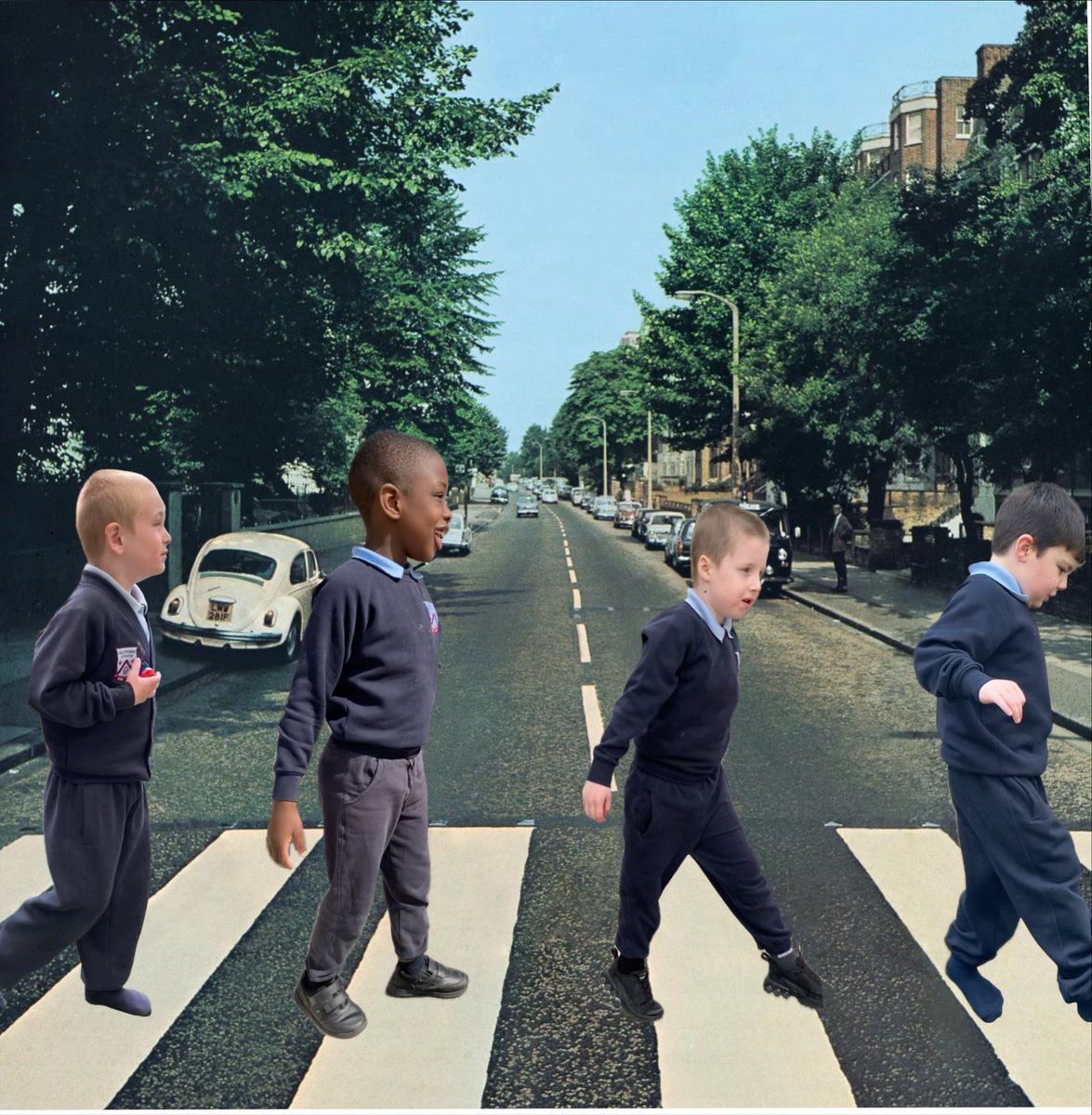 Wales Class have been learning all about Liverpool’s most iconic band - The Beatles! 🎶✨ Today, we practised our travel training by recreating the famous Abbey Road crossing. 🚸🖤 #Liverpool #TheBeatles #LearningThroughPlay