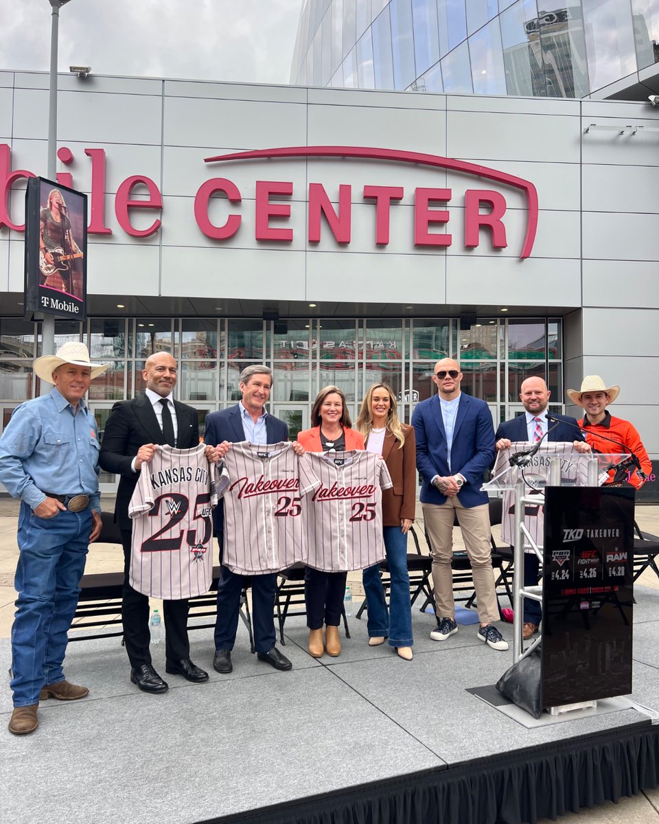 All fired up for a jam-packed weekend in KC 🔥

We kicked things off this morning with @tkogroup and the energy is real! Get ready for:

🐂 @pbr with the @kcoutlaws on Friday
🥊 <a href="/ufc/">UFC</a> on Saturday
💥 @wwe on Monday

#TKOTakeover #PBR #UFC #WWE