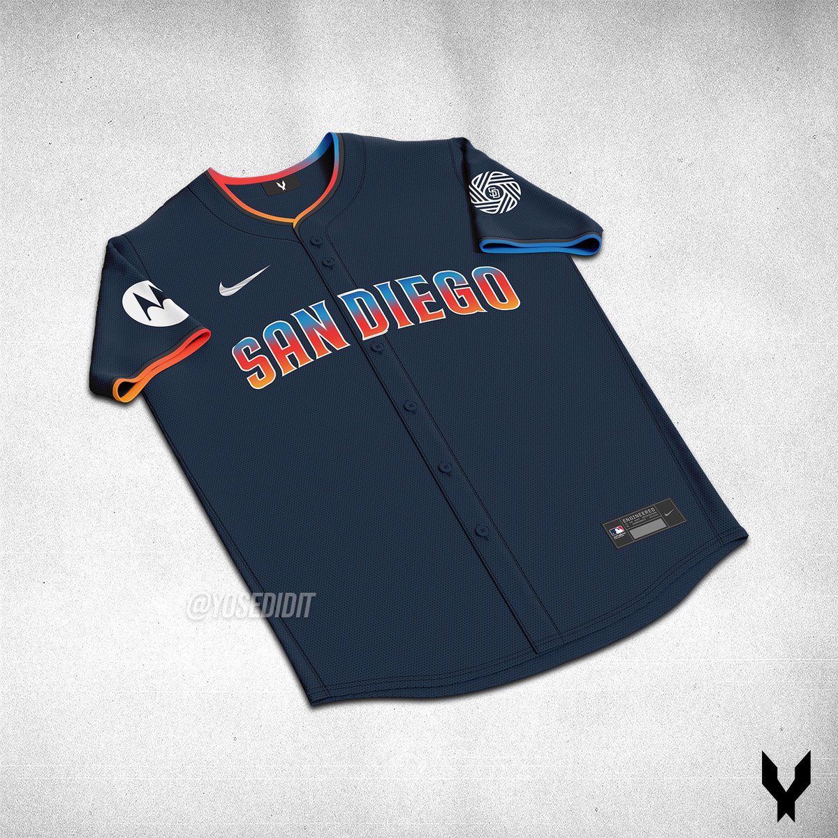 Jersey Concept <a href="/Padres/">San Diego Padres</a> x <a href="/sandiegofc/">San Diego FC</a> by me 🫡 #mlb #baseball #padres #sdfc
