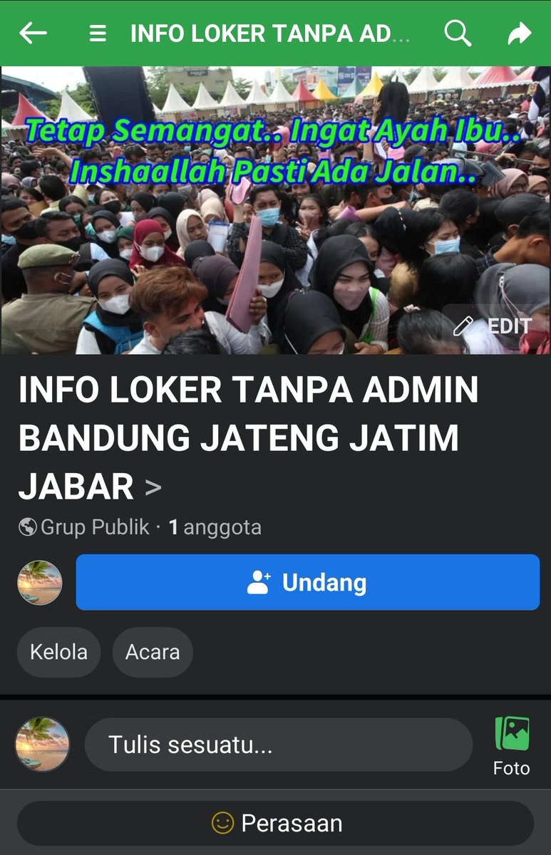 Grup back up info loker bandung  
jabar jateng
facebook.com/groups/6518874…

#info #loker #lowongan #kerja #cari #Gratis #semua #cepat #Tanpa #Biaya #Admin #InshaAllah #amanah #fyp #Reels #Update #iklan #bandung #kota #cimahi #kbb #barat #jabar #jateng #yogyakarta #jatim #hari #ini