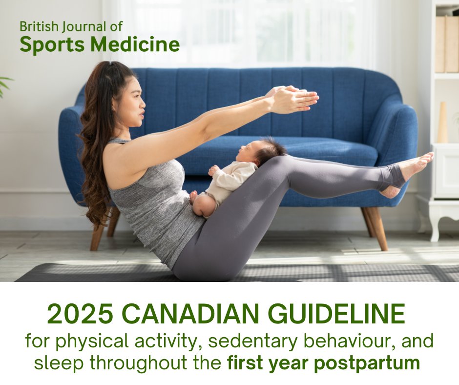 British Journal of Sports Medicine (BJSM) (@bjsm_bmj) on Twitter photo Have you seen the NEW 2025 Canadian Guideline for Physical Activity, Sedentary Behaviour, and Sleep Throughout the First Year Postpartum ❕#HotOffThePress
👉 Read the full guideline now bit.ly/3XvSZuC
After years of work from a fantastic team led by <a href="/ExercisePreg/">Margie Davenport, PhD</a>,… Have you seen the NEW 2025 Canadian Guideline for Physical Activity, Sedentary Behaviour, and Sleep Throughout the First Year Postpartum ❕#HotOffThePress
👉 Read the full guideline now bit.ly/3XvSZuC
After years of work from a fantastic team led by <a href="/ExercisePreg/">Margie Davenport, PhD</a>,…