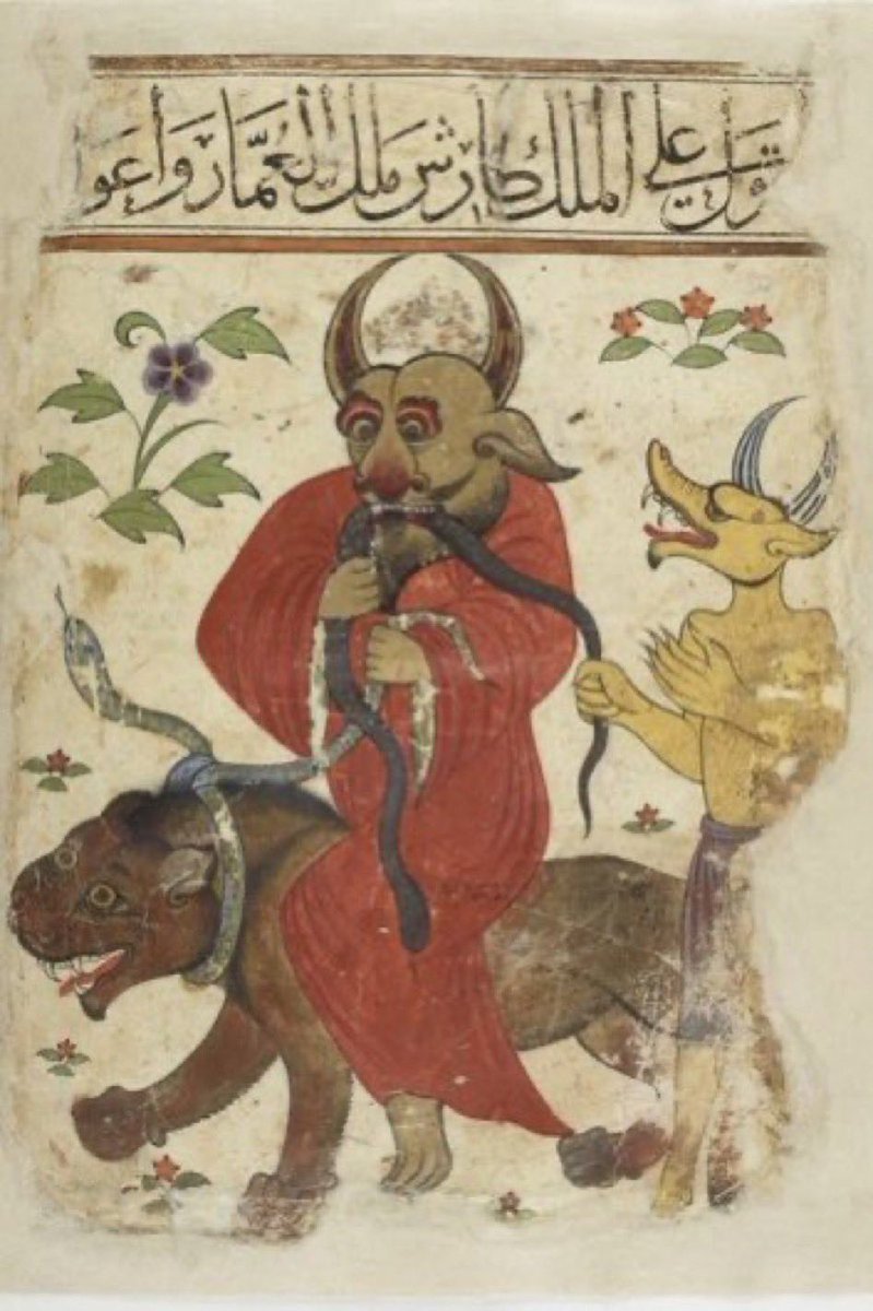 aaolomi's tweet image. in medieval Islamic cosmology everyone is born with a jinn companion. Some astrologers would use a person’s birth chart and to determine its nature. 

This is called the Jinn of the Nativity and it’s nature tells a lot about your fate, future, and spiritual ability