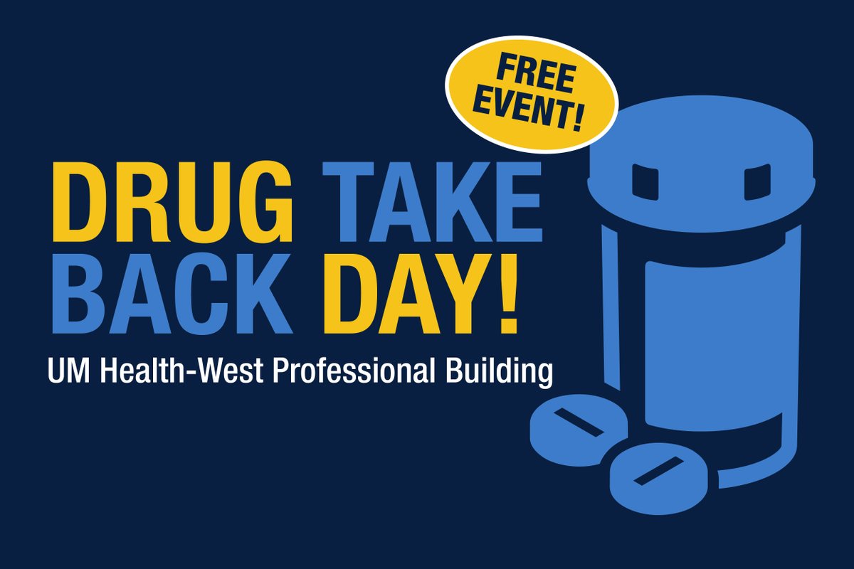 Help us protect our community and environment by properly disposing of your expired, used prescriptions or over the counter medications at this free, drive thru event on April 26 at the UM Health-West Professional Building in Wyoming: bit.ly/4jgBxD0.