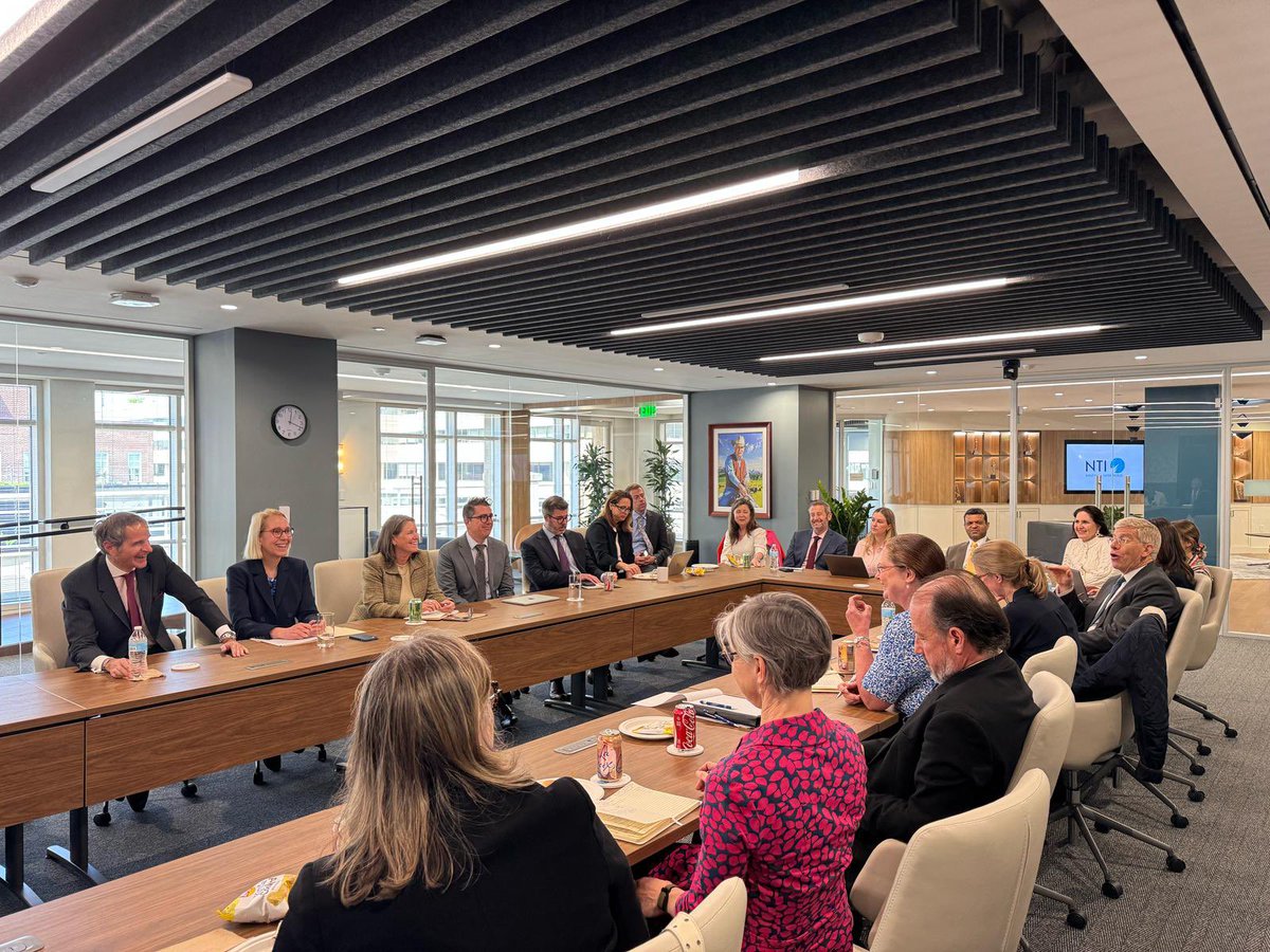 .<a href="/NTI_WMD/">NTI</a> is an important voice in the field of non-proliferation and nuclear security. Thanks to President and COO Joan Rohlfing for hosting me and for the opportunity to engage with civil society in a rich, thoughtful exchange.