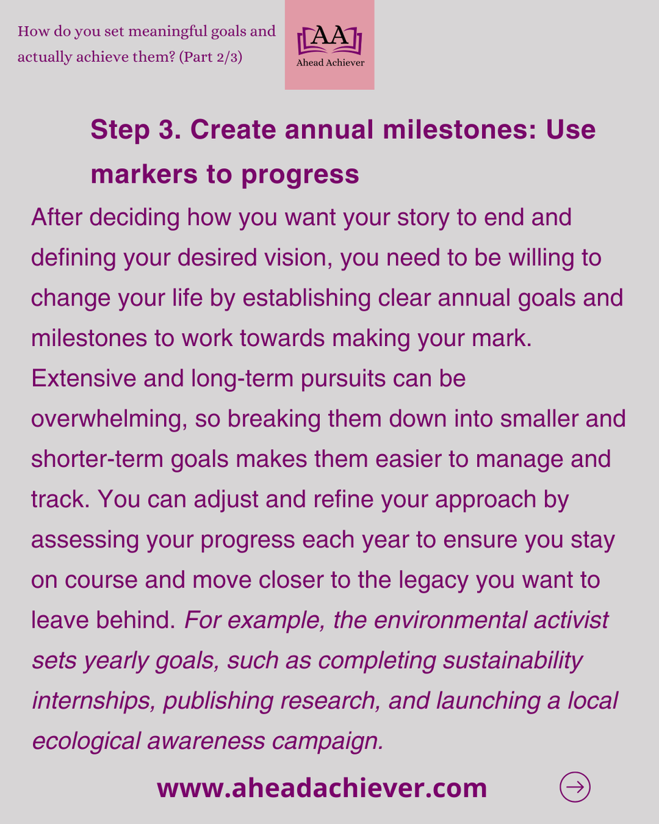 AheadAchiever's tweet photo. How do you set meaningful goals and actually achieve them? – Part 2/3
Begin with the end: A backward approach to practical, impactful goal-setting
#AheadAchiever #students #universities #education #HigherEducation #Study #books #TakeBackYourPower #GoalSetti #StudySkills https://t.co/IvLYtu2HuQ