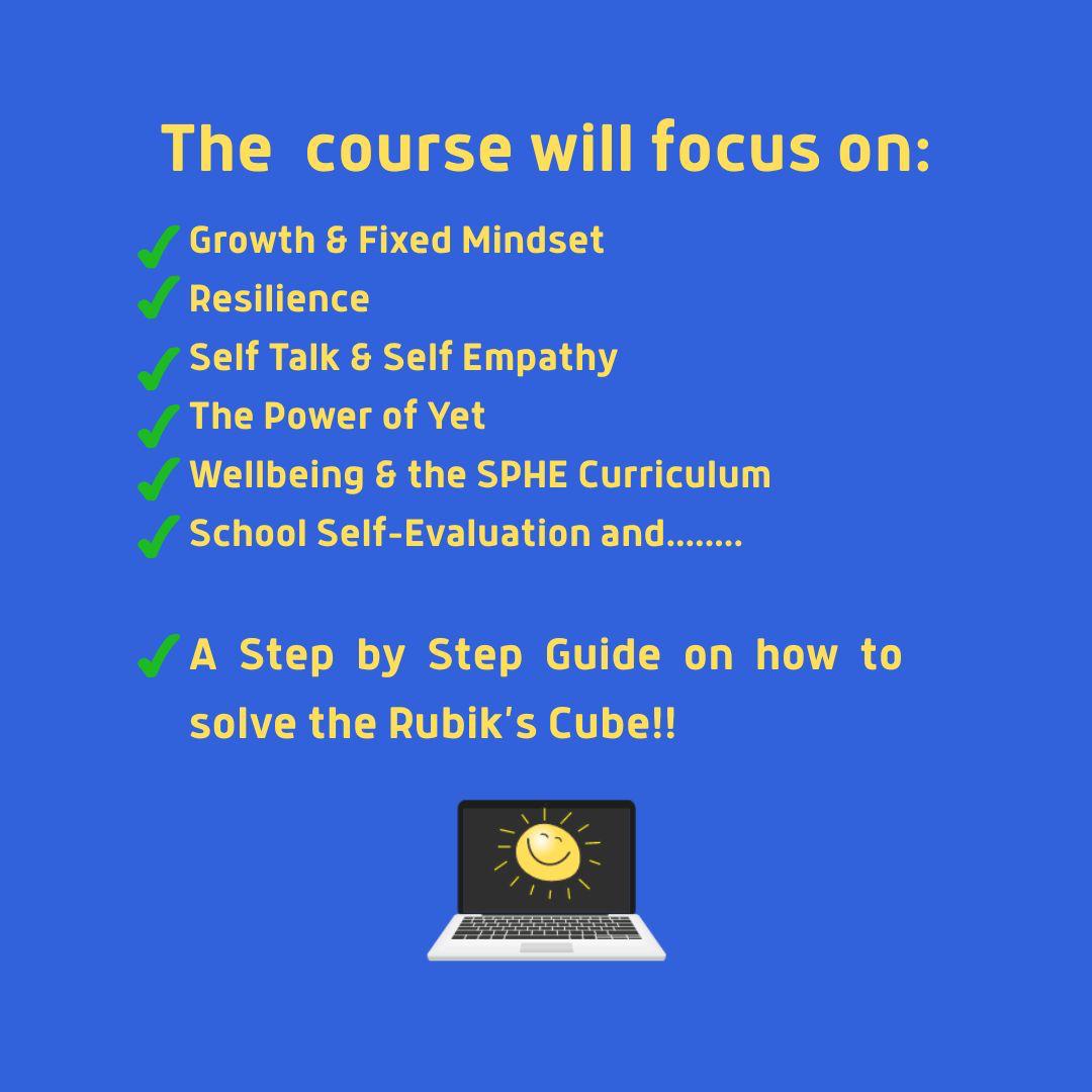 CpdSummer's tweet photo. 🔔🔔Our next new course is nearly here!!‼️‼️ Introducing…..’Rubik’s Resilience: Growth Mindset &amp; SPHE’ 🧠This course explores the concepts of 'Resilience’ and ‘Growth Mindset and aims to instill within us the knowledge and understanding of the ‘Power of Yet' 🙌 https://t.co/sD30u9GNpm