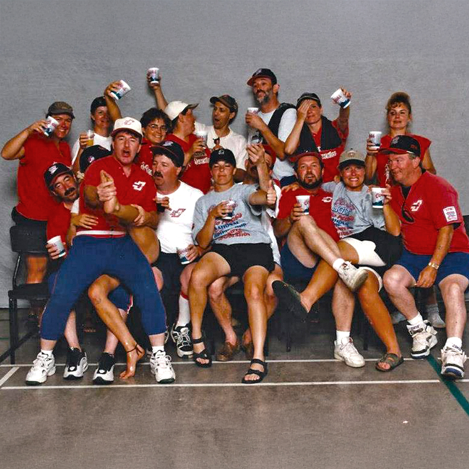We went to Winnipeg for today’s Throwback Thursday.  Hamming it up for the camera at the 1993 Nationals.

Tag anyone you recognize.

#SPNmoments #throwbackthursday #SPNmemories #playslopitch #slopitchnational