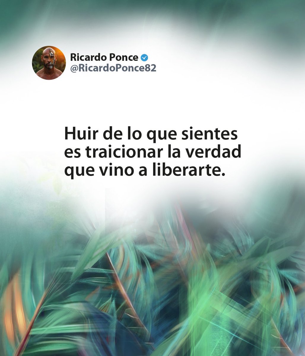 RicardoPonce82's tweet photo. La emoción que más evitas es la que más te pertenece.
No vino a destruirte, vino a devolverte partes tuyas que olvidaste amar.
Permitir sentir es permitirte volver a casa.

Comenta: ¿Qué emoción has evitado últimamente? 

Fragmento del libro RELACIONES ESPEJO 
Autor Ricardo Ponce 

#RicardoPonce
#autosanación #autosanacion 
#amorpropio 
#autocuidado 
#saludmental
#crecimientopersonal
#psicologia