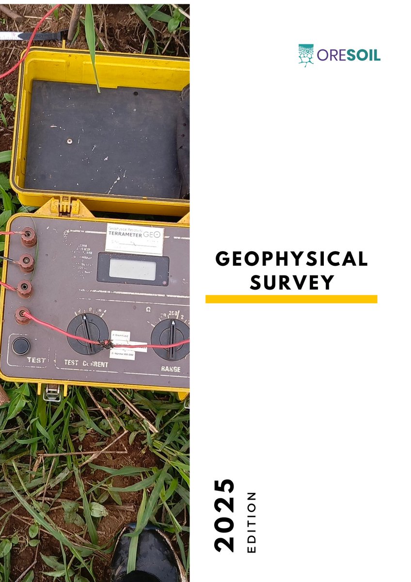 oresoil's tweet photo. We carry out Geophysical Surveys using advanced Vertical Electrical Sounding (VES) to help you understand your land from the inside out.
What we help you discover: How deep the hard rock is, Where weak soil zones lie etc
Contact us today:
0770 836 731
#geophysicalsurvey #geotech https://t.co/bJzcTObFJN