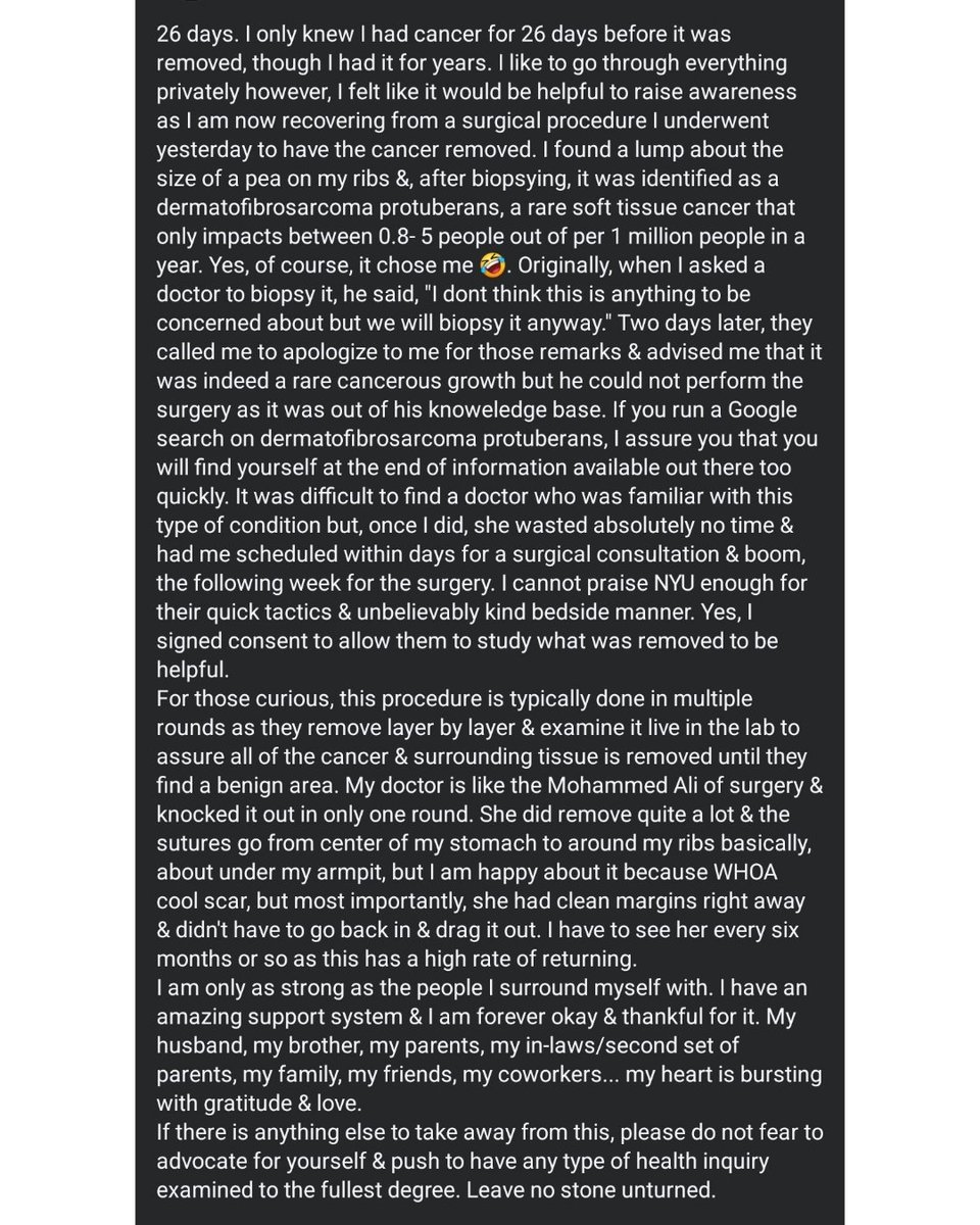 26 days. 

I only knew I had cancer for 26 days before it was removed, though I had it for years... 

I like to go through everything privately however, I felt like it would be helpful to raise awareness as I am now recovering from a surgical procedure I underwent yesterday...