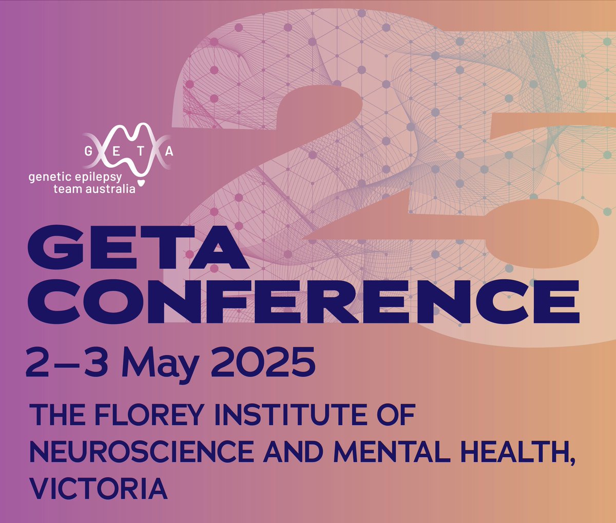 Don't miss out on the latest clinical research and cutting edge science in #GeneticEpilepsy and #DEEs at our upcoming conference #GETA2025, May 3rd 9:00am (UTC+10). You can join via livestream globally. Register via: eventbrite.com.au/e/geta-2025-ti…