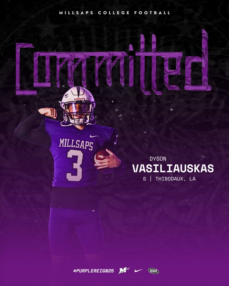 #Committed

Dyson Vasiliauskas
Thibodaux HS
Thibodaux, LA

#PurpleReign25