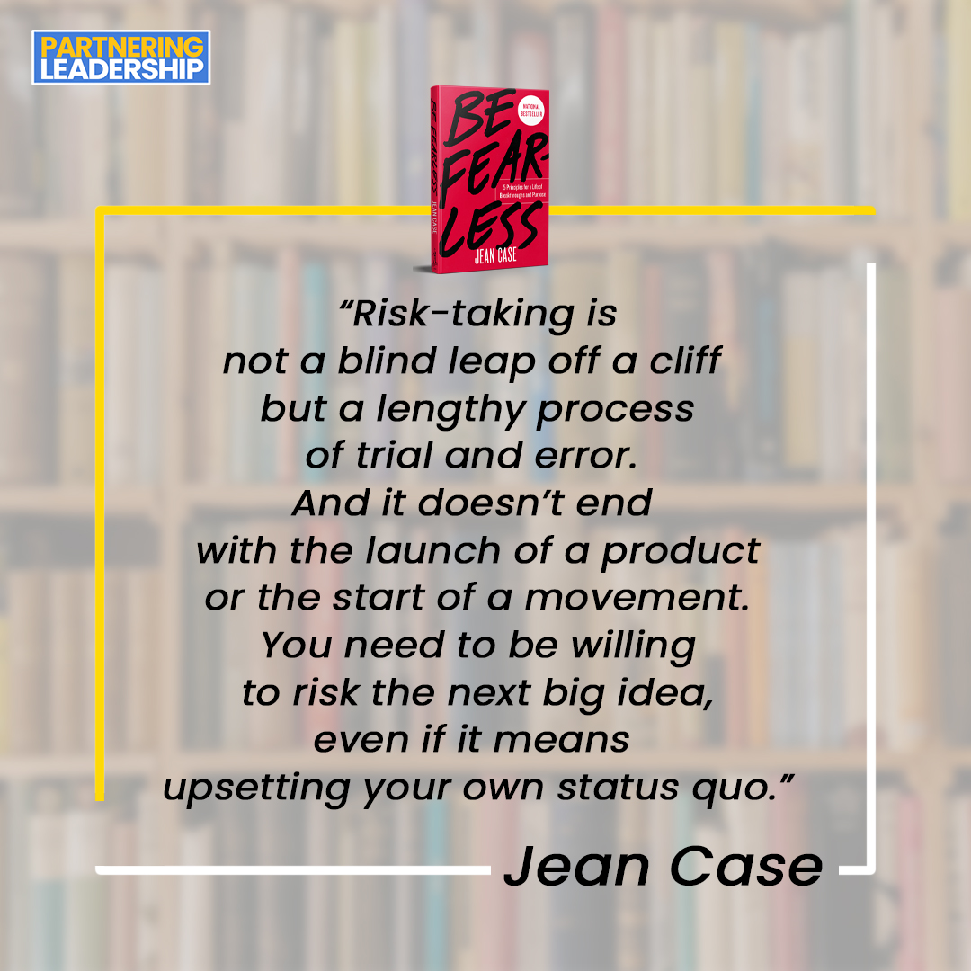 Taking risks isn’t about blind leaps—it’s about embracing trial and error to create something new. 

Listen to this episode:
partneringleadership.com/be-fearless-5-…